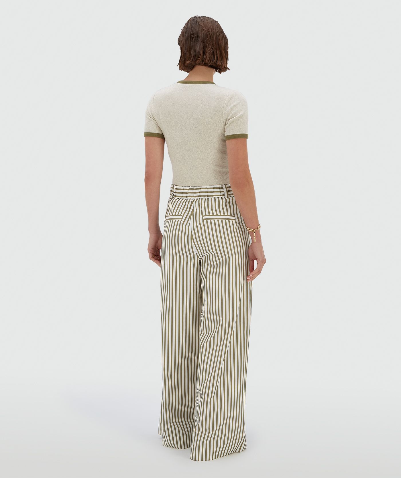 ODESSA mid-rise wide-leg trousers