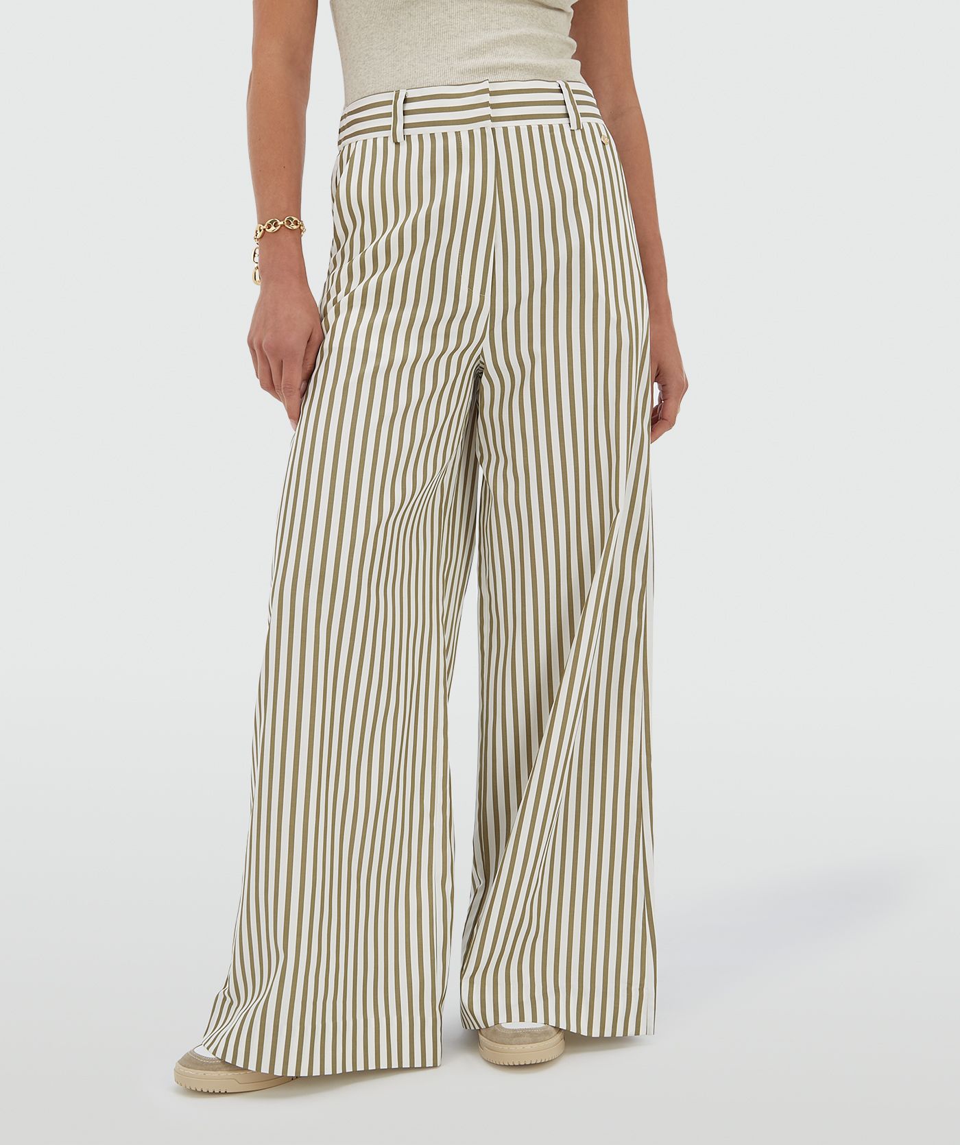 ODESSA mid-rise wide-leg trousers