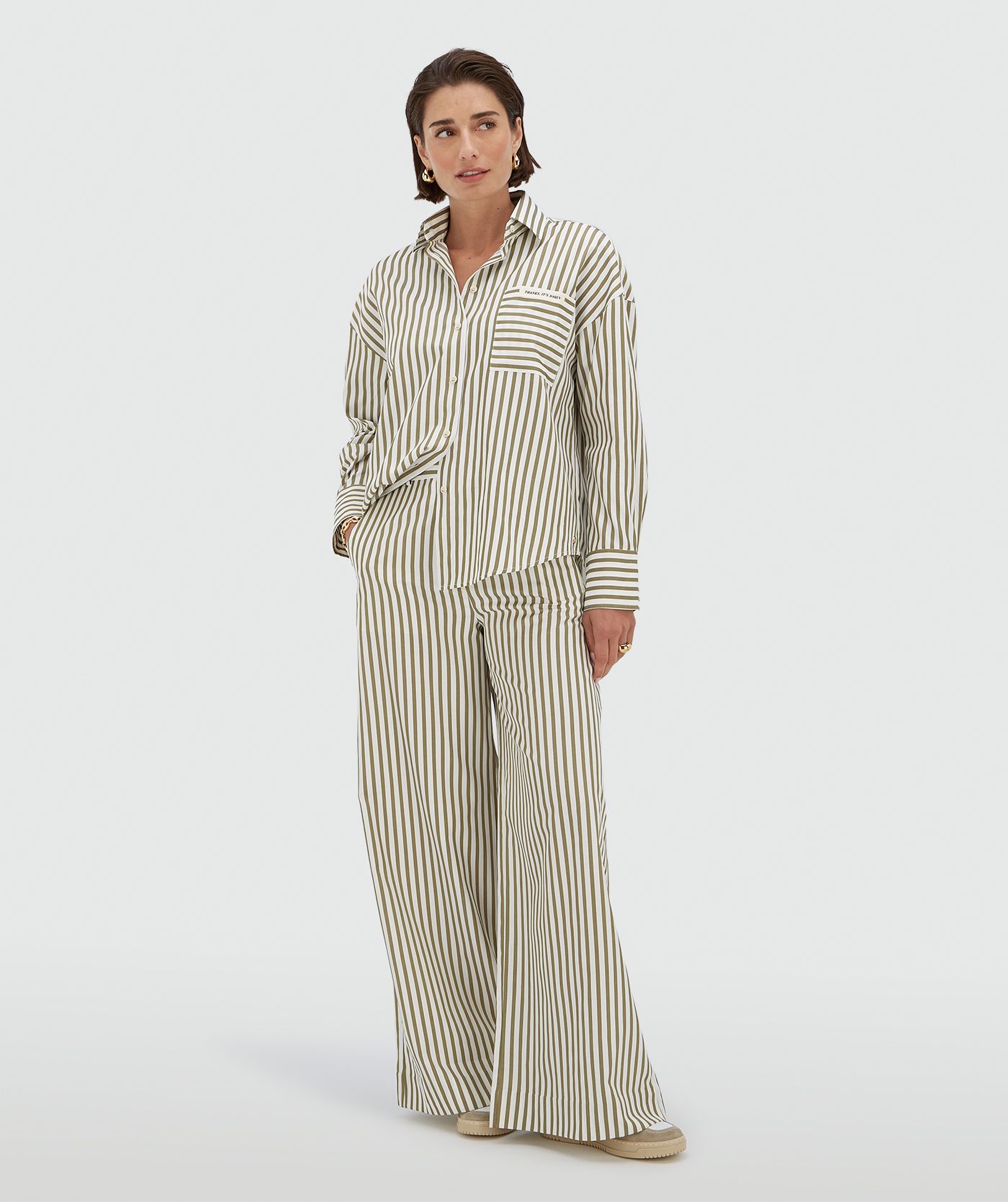 ODESSA mid-rise wide-leg trousers