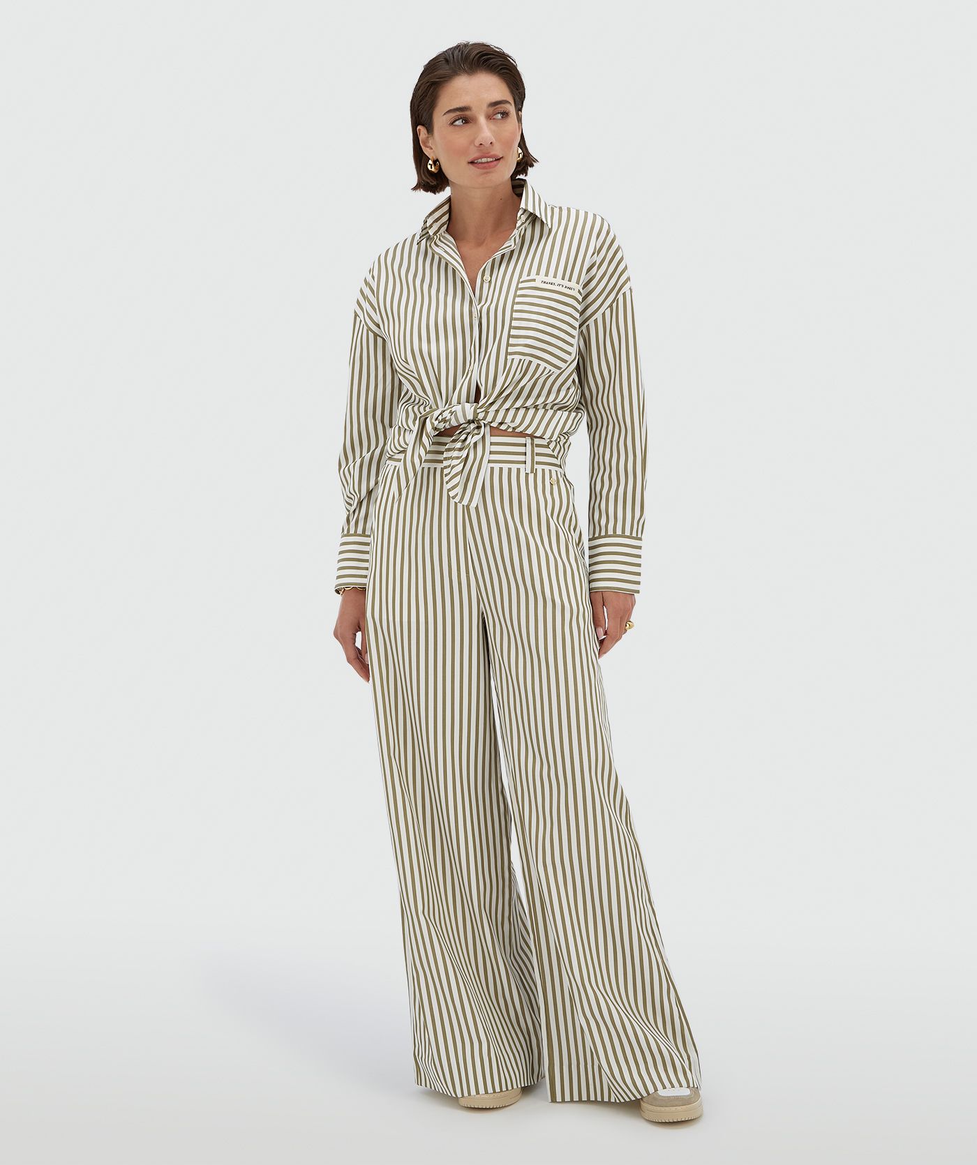 ODESSA mid-rise wide-leg trousers