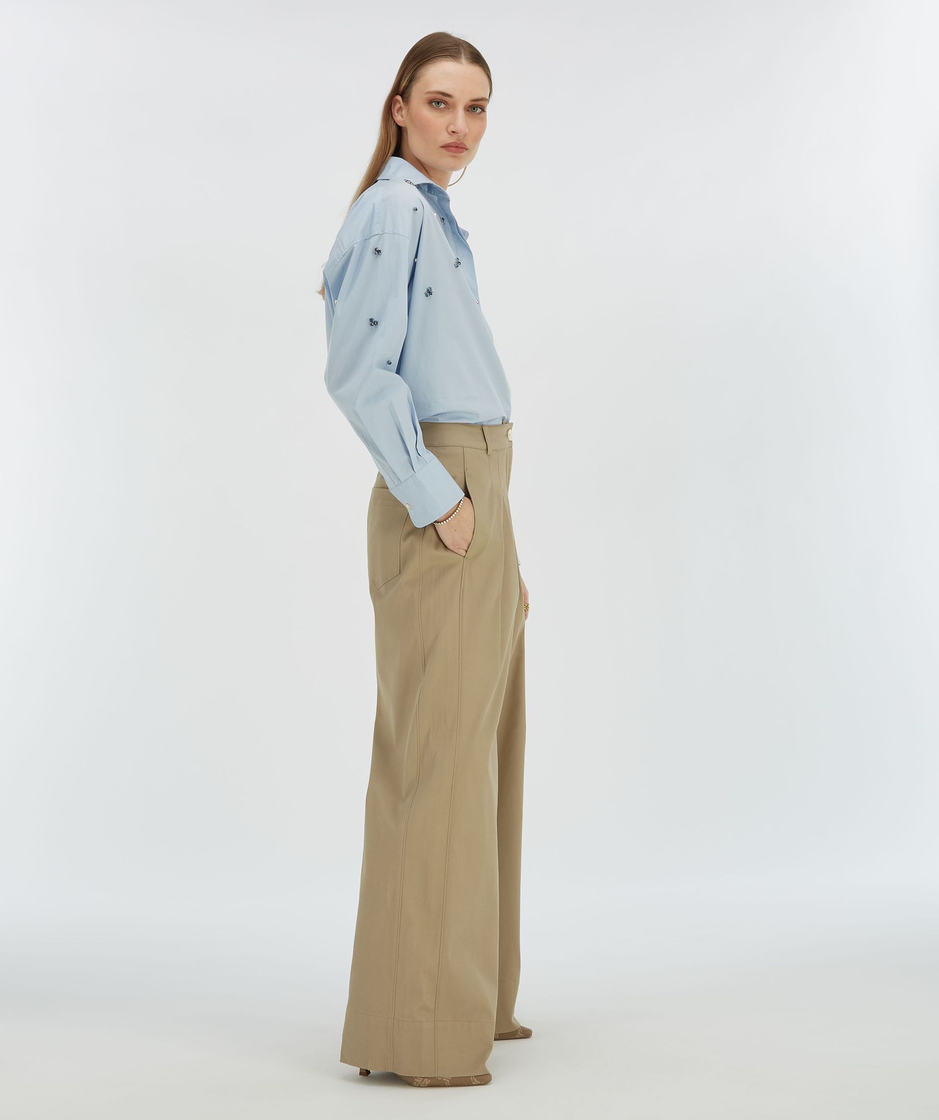 OLIVIA high-rise wide-leg trousers