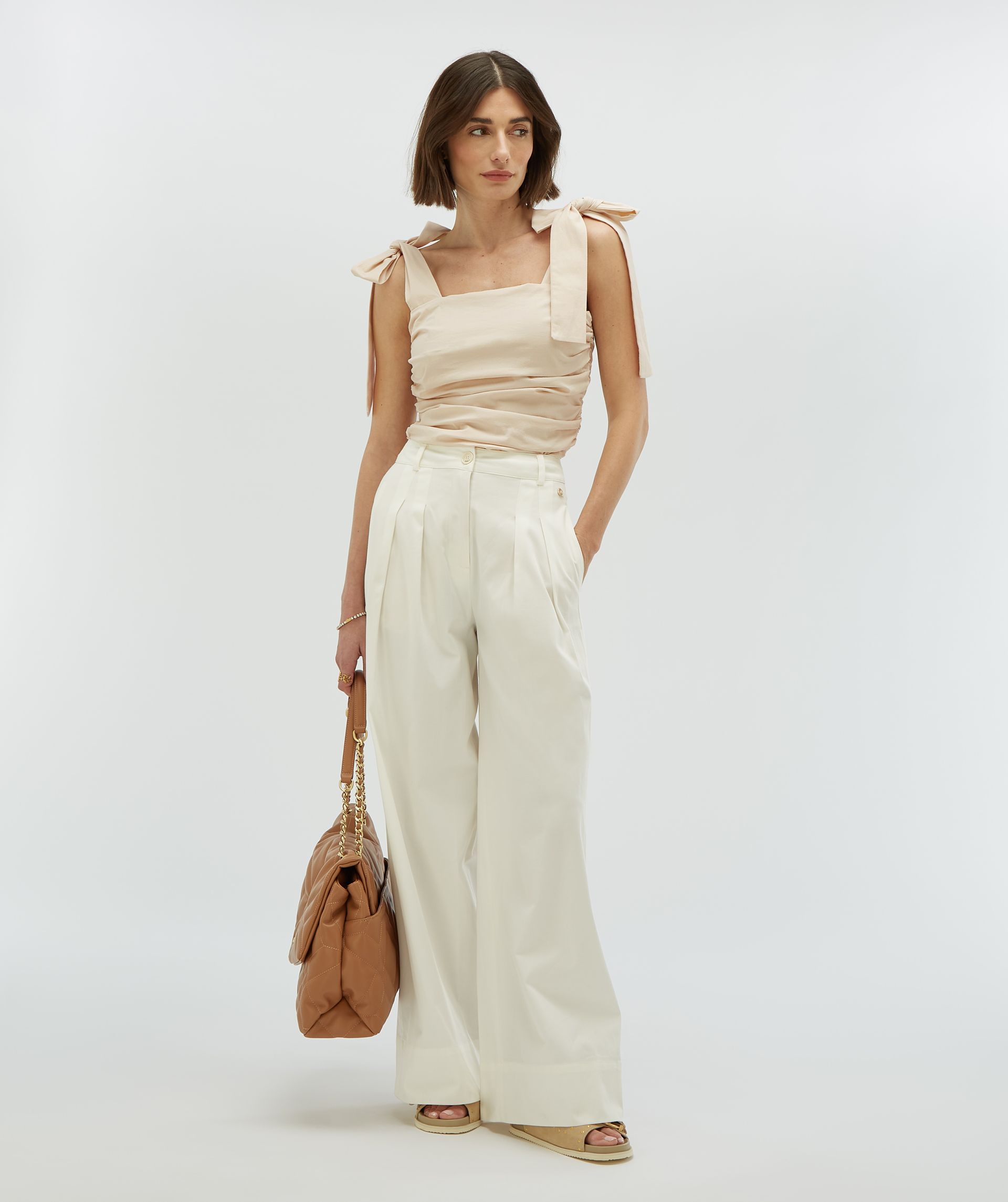 OLIVIA high waist wide leg trousers
