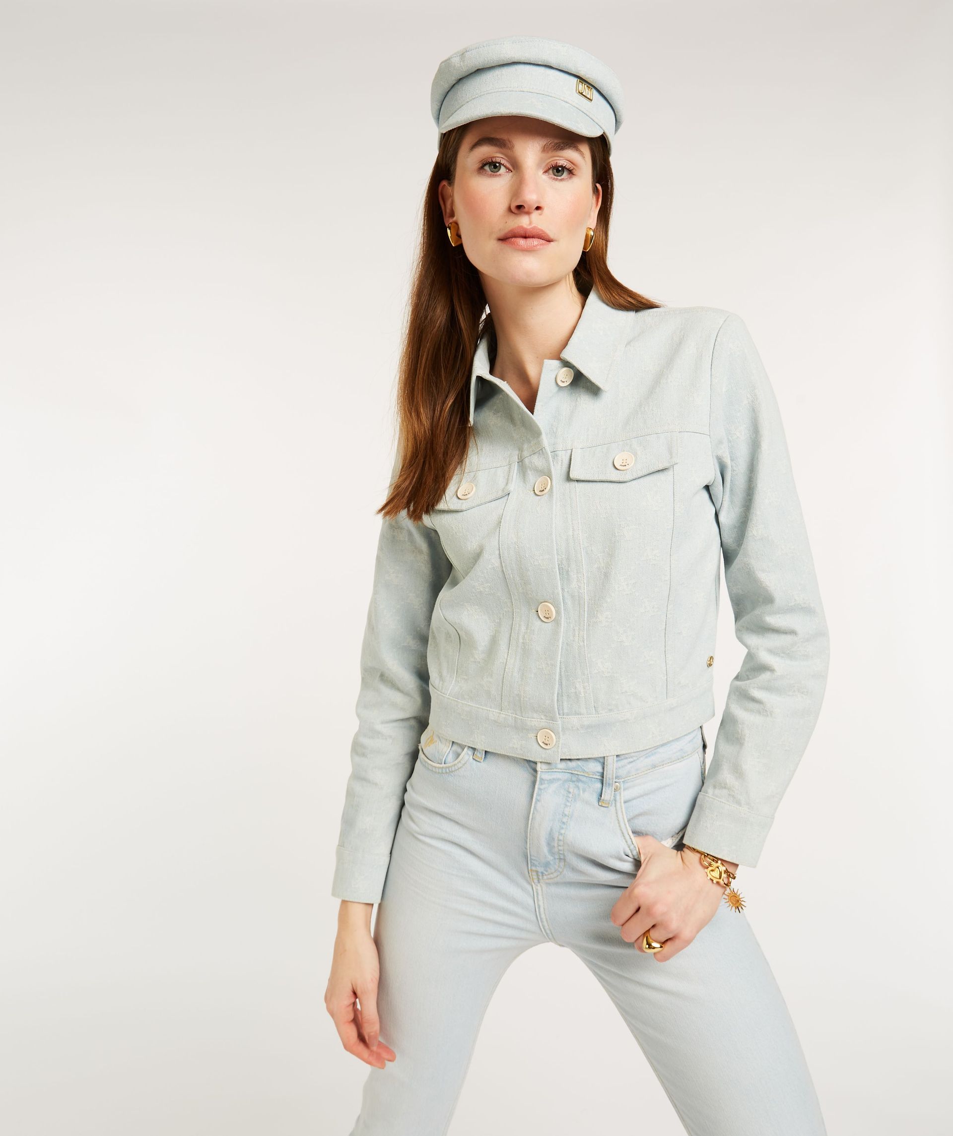 Womens Fitted Denim Jacket White Ladies Trucker Style Coat Outwear Plus  Size | eBay