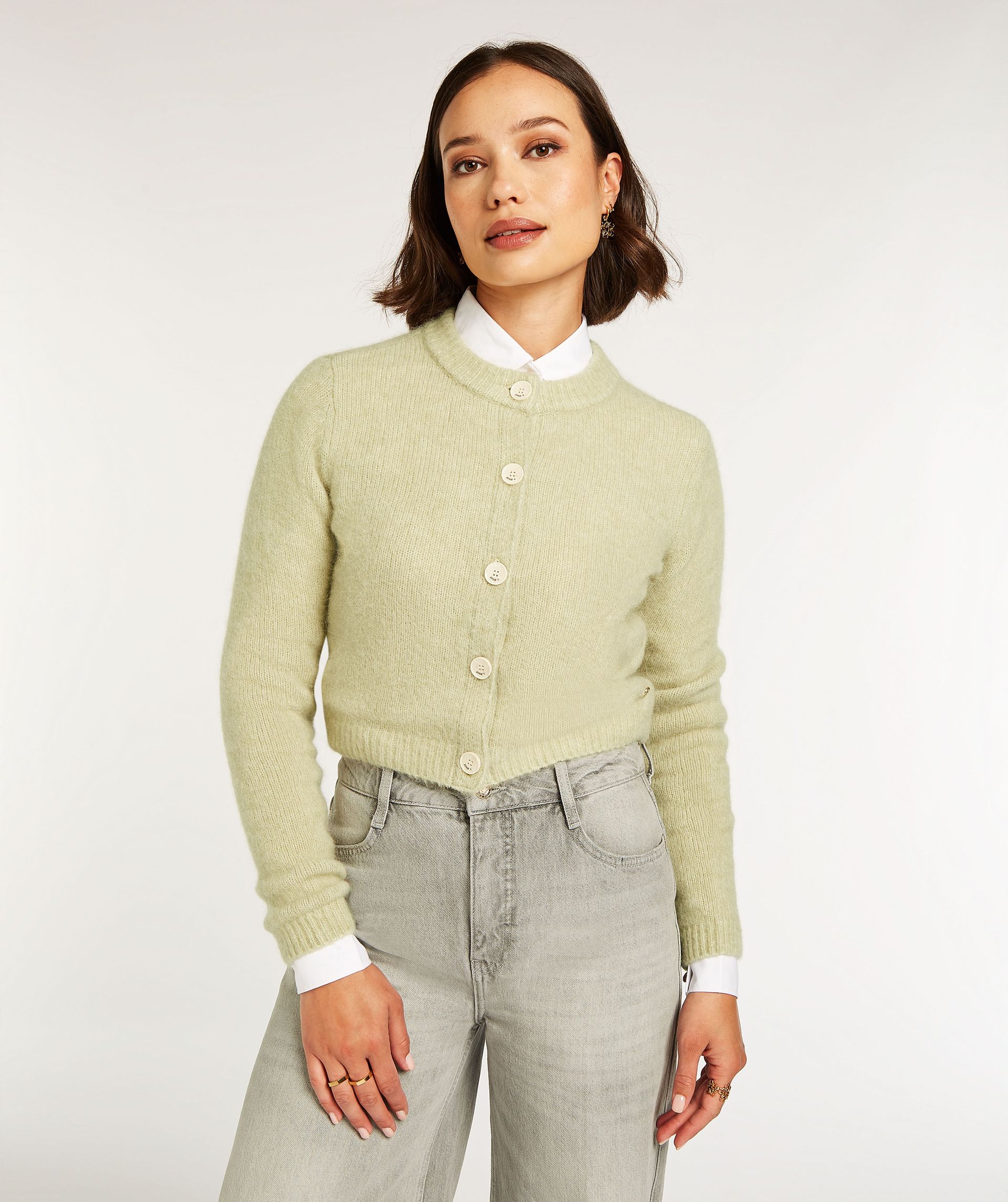 PATTY slim fit cropped cardigan