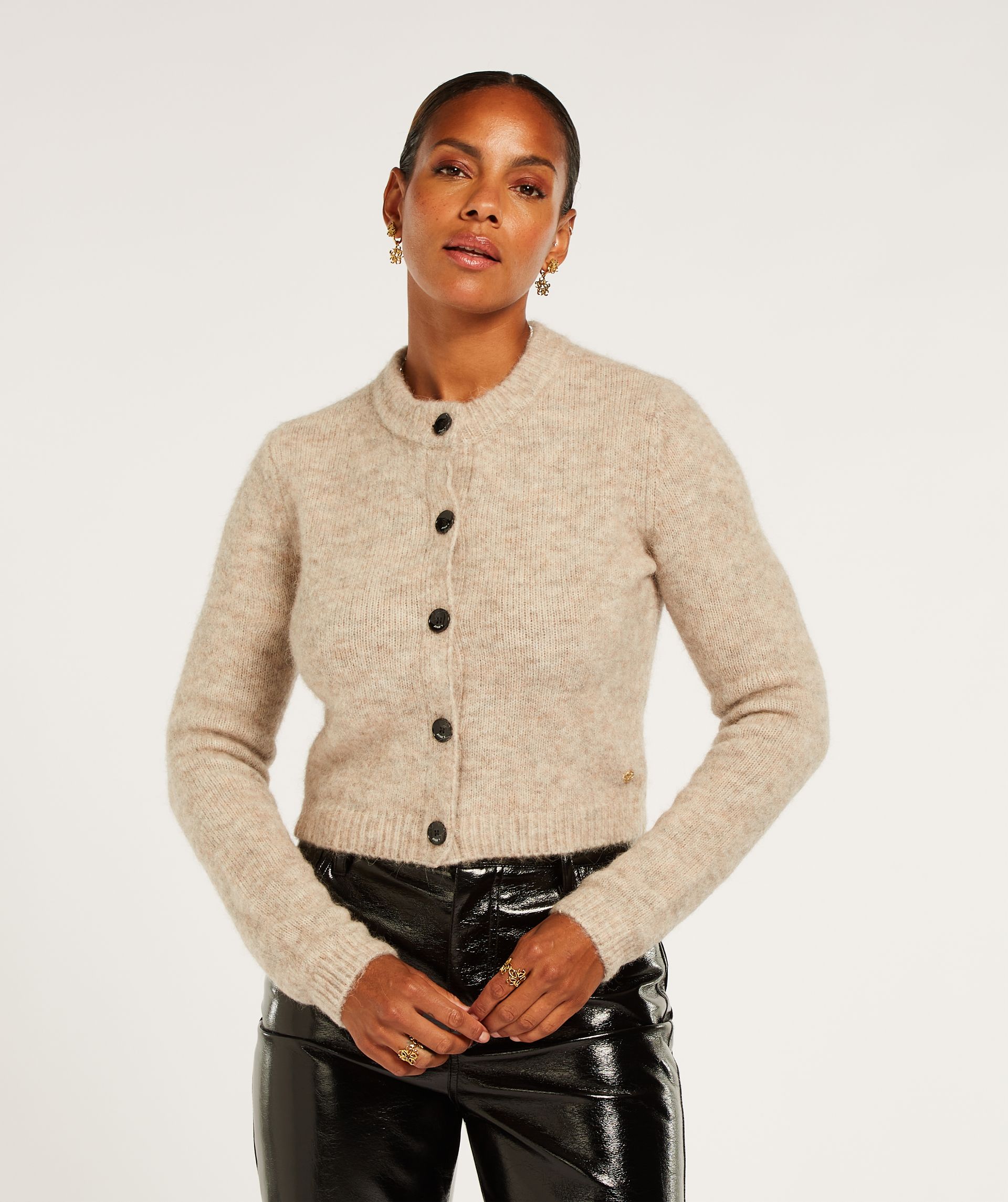 PATTY slim fit cropped Strickjacke