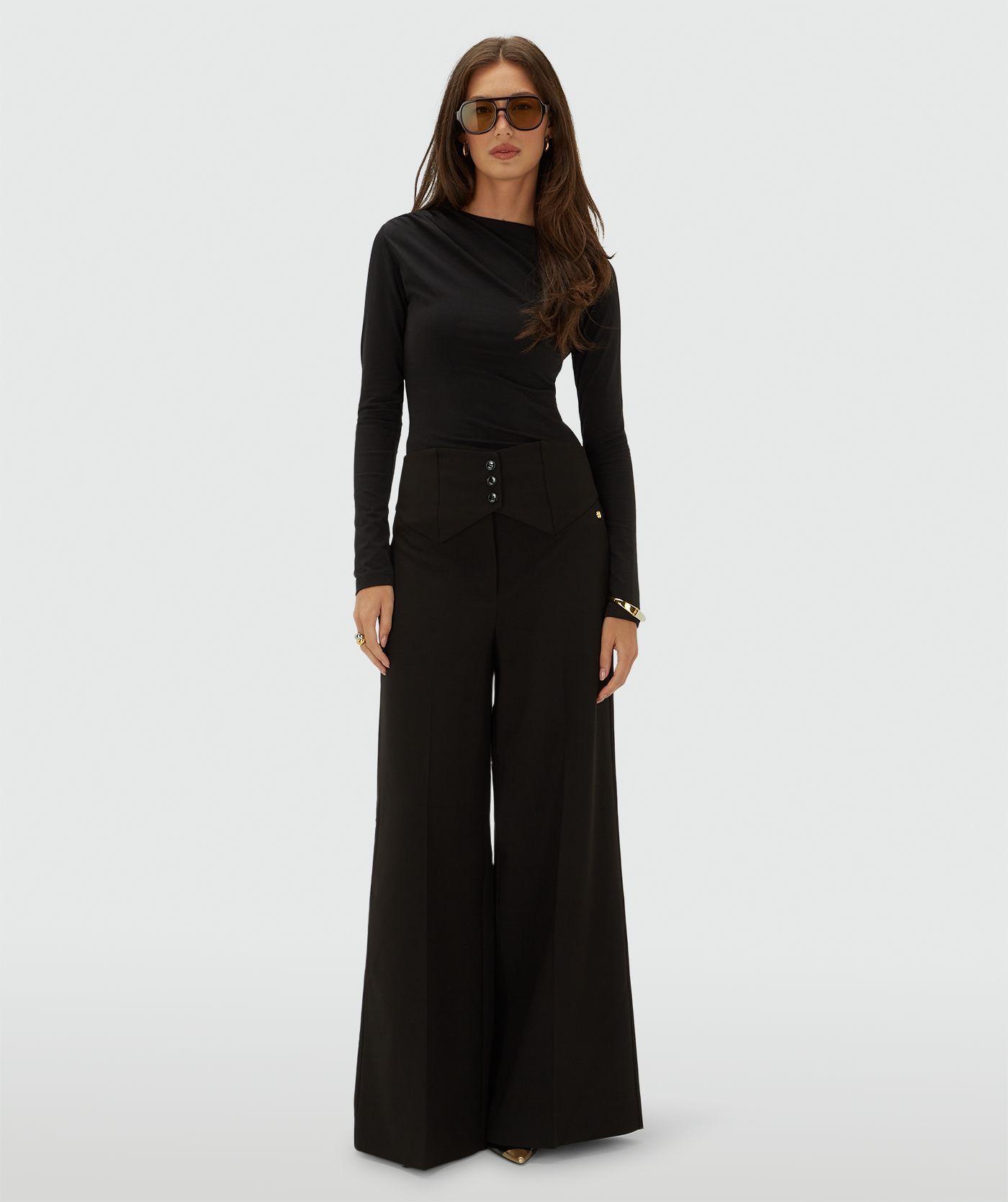 JV-PETRA high-rise wide-leg trousers