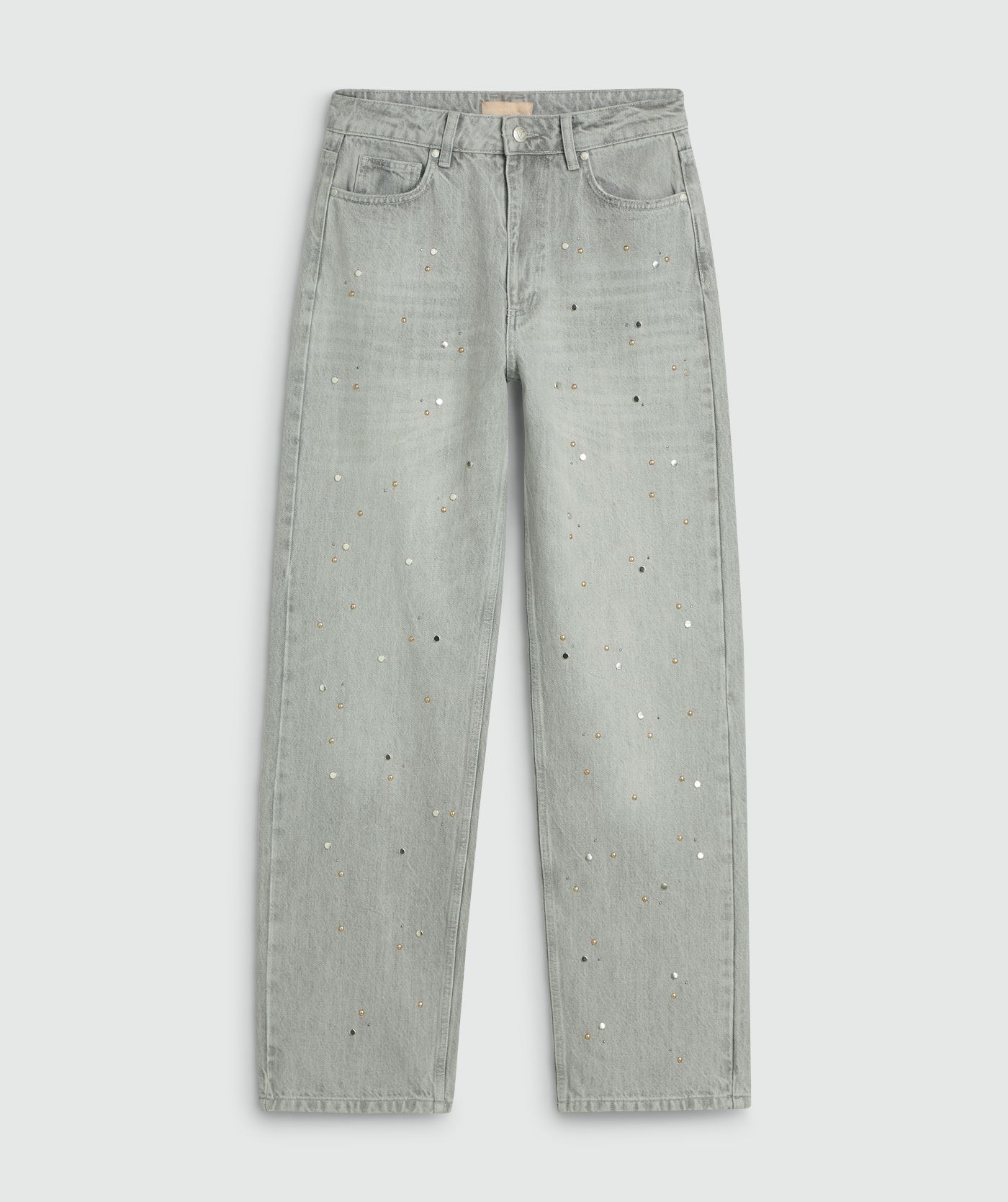 PHEBE mid-rise jeans with studs