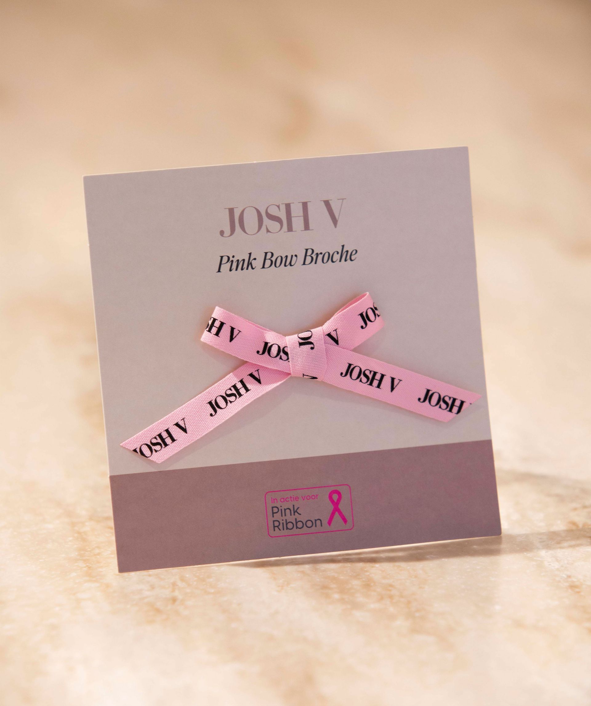 JOSH V x Pink Ribbon bow Brosche