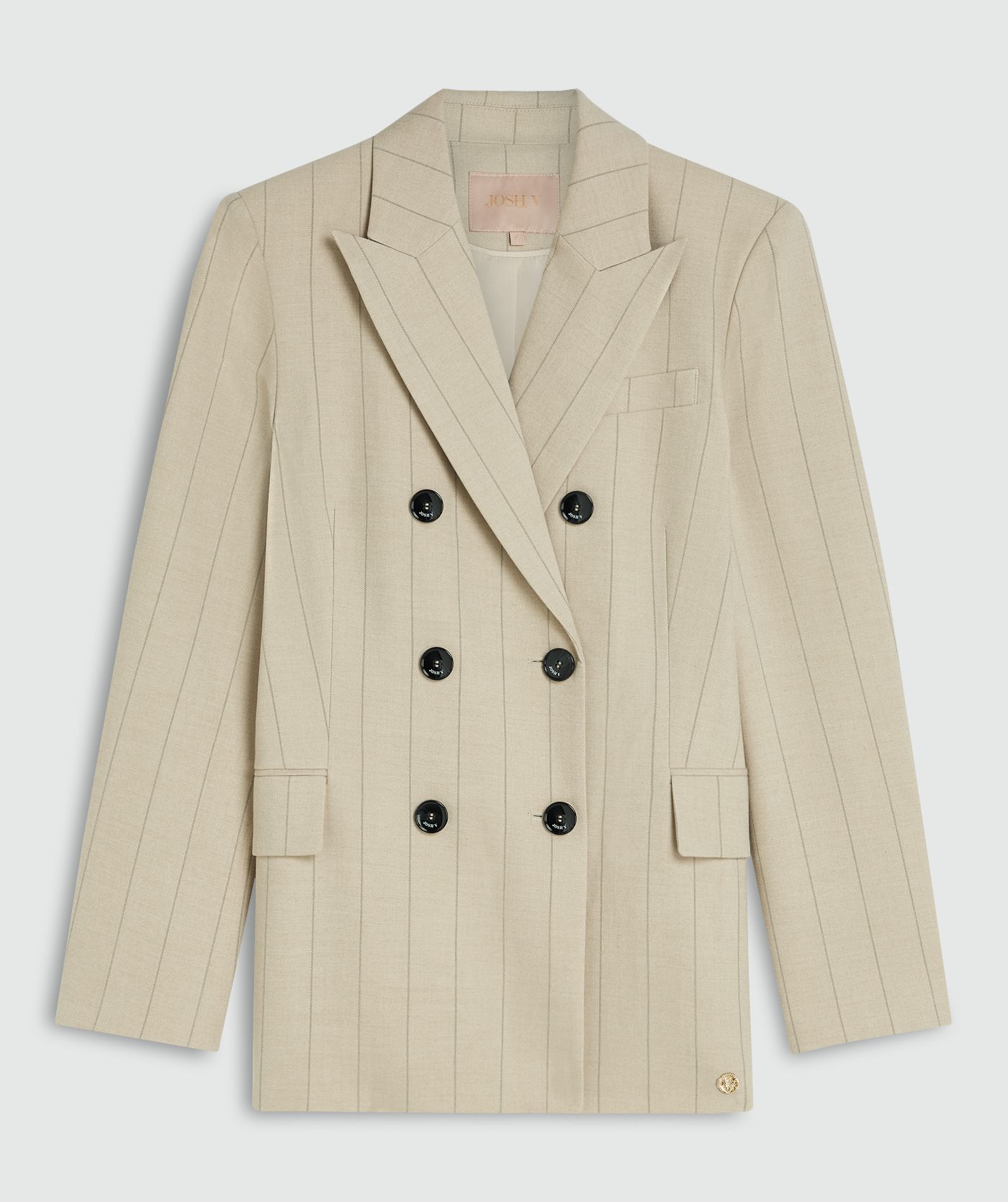 PLEUN regular fit blazer with pinstripe