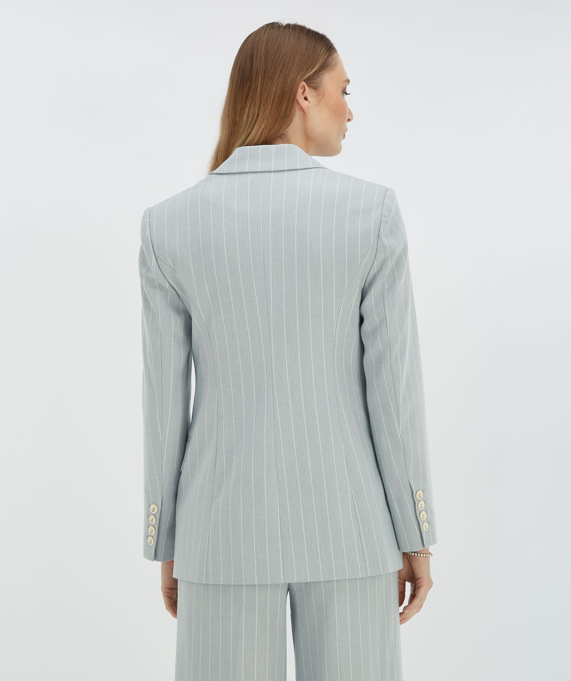 PLEUN regular fit blazer with pinstripe