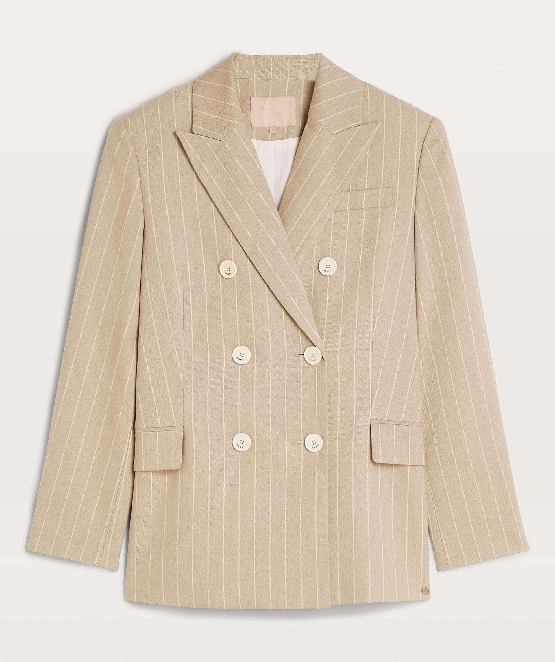 PLEUN regular fit blazer met krijtstreep