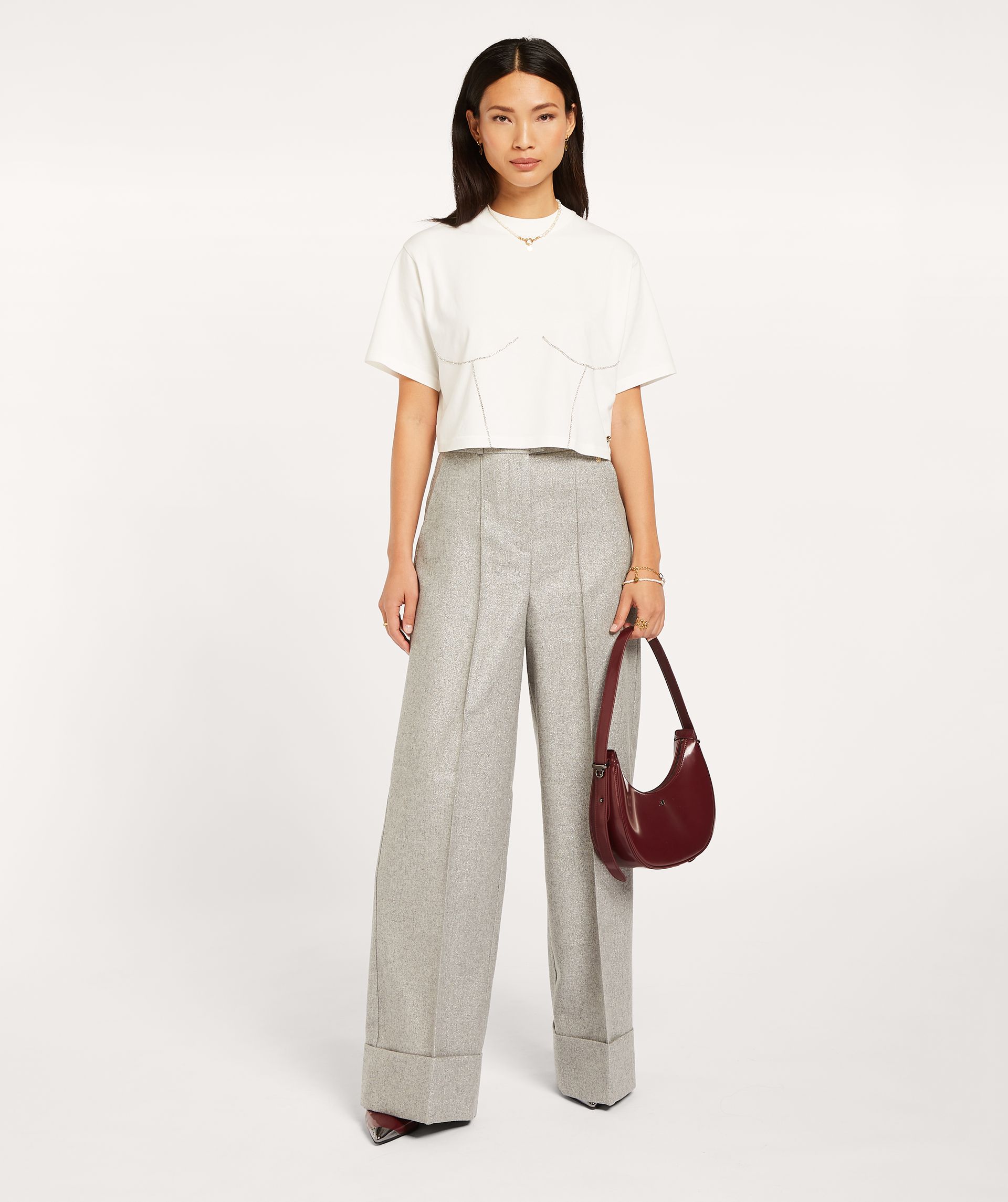 QUINN oversized T-shirt with stones