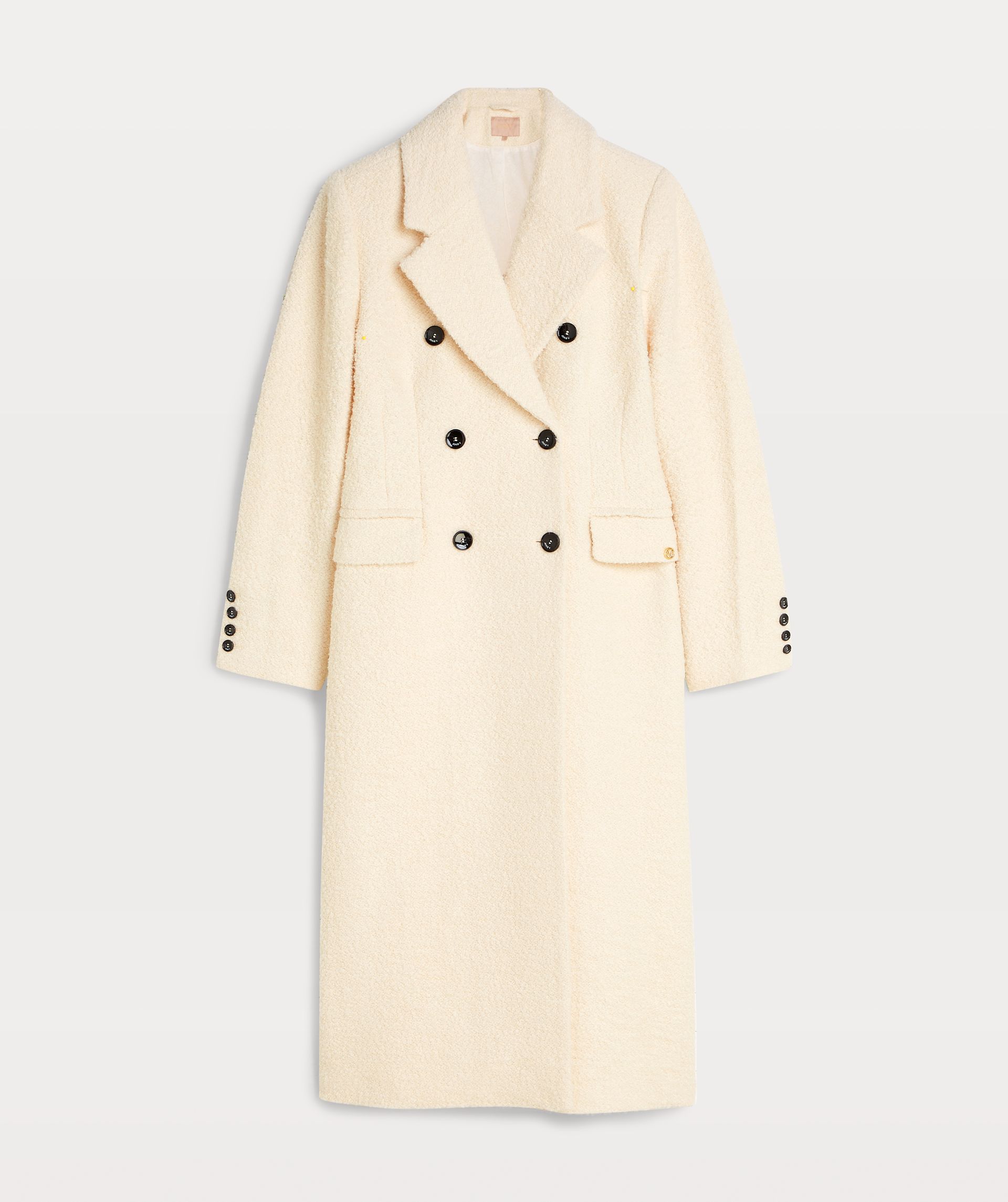 REBECCA CURLY fitted teddy coat