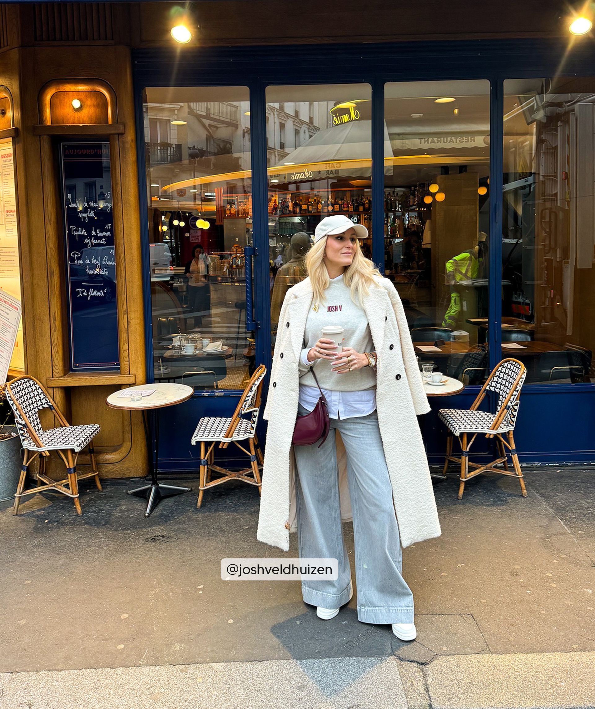 REBECCA CURLY fitted teddy coat