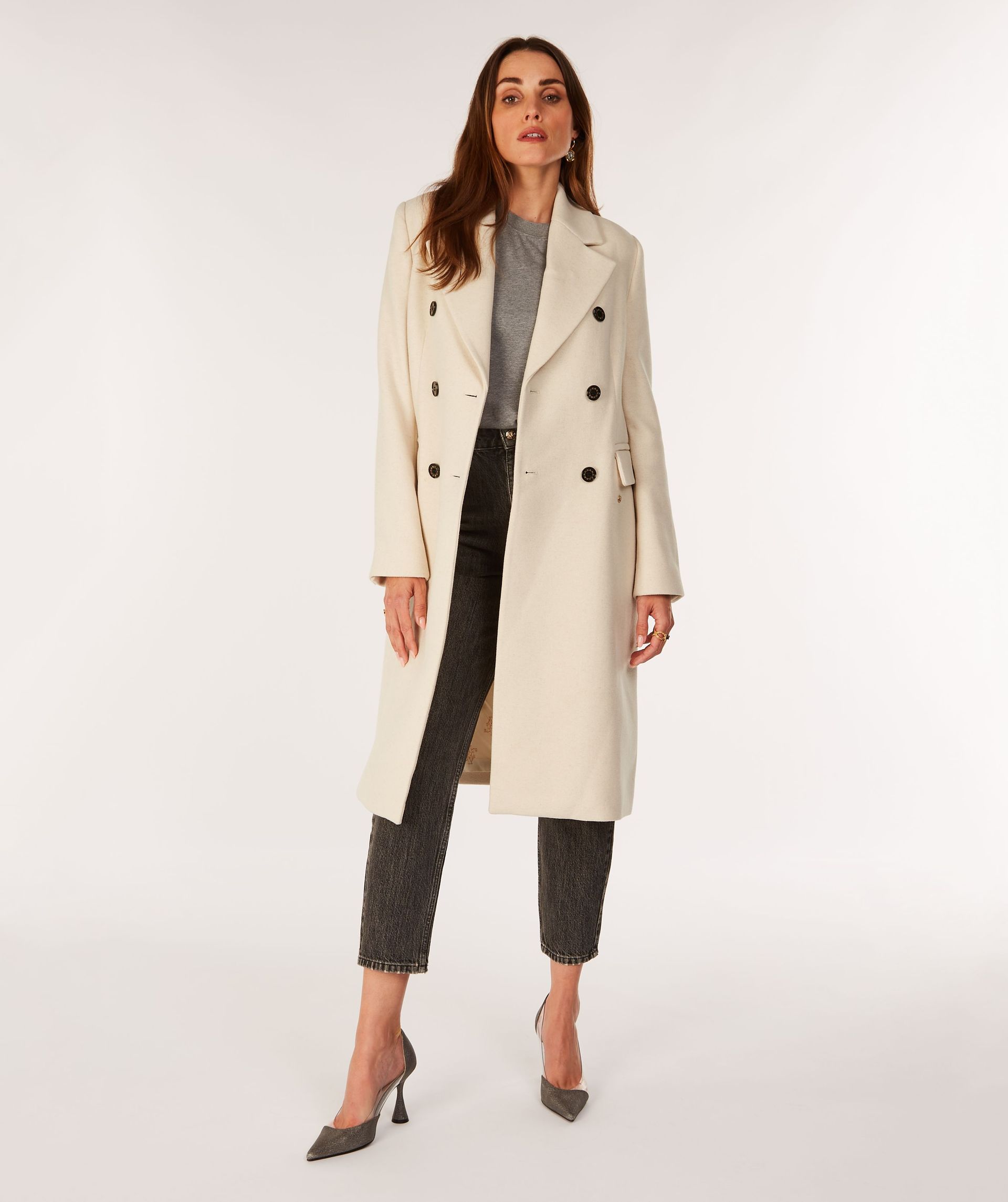 REBECCA fitted coat with wool