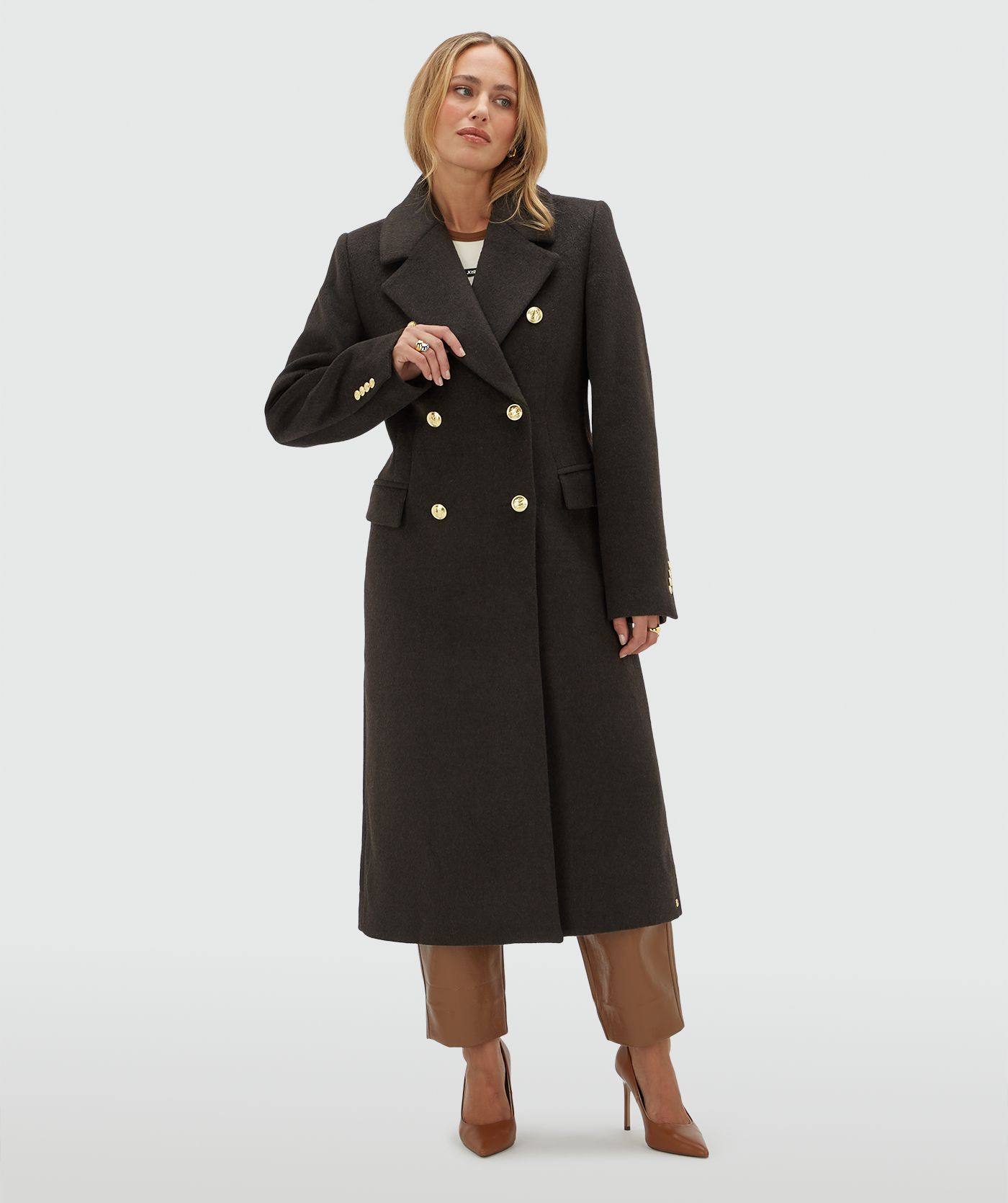 JV-REBECCA regular coat with wool