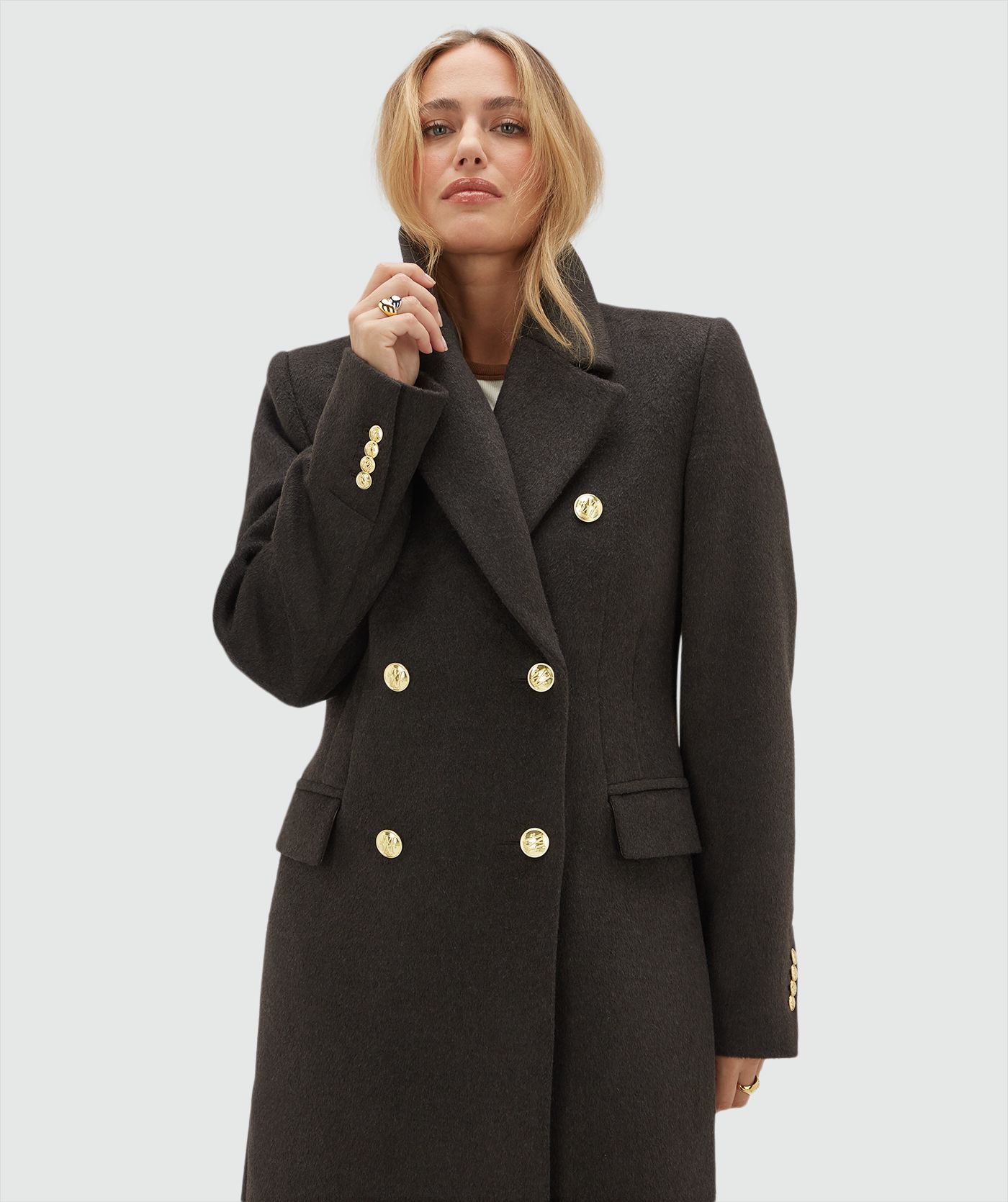 JV-REBECCA regular coat with wool