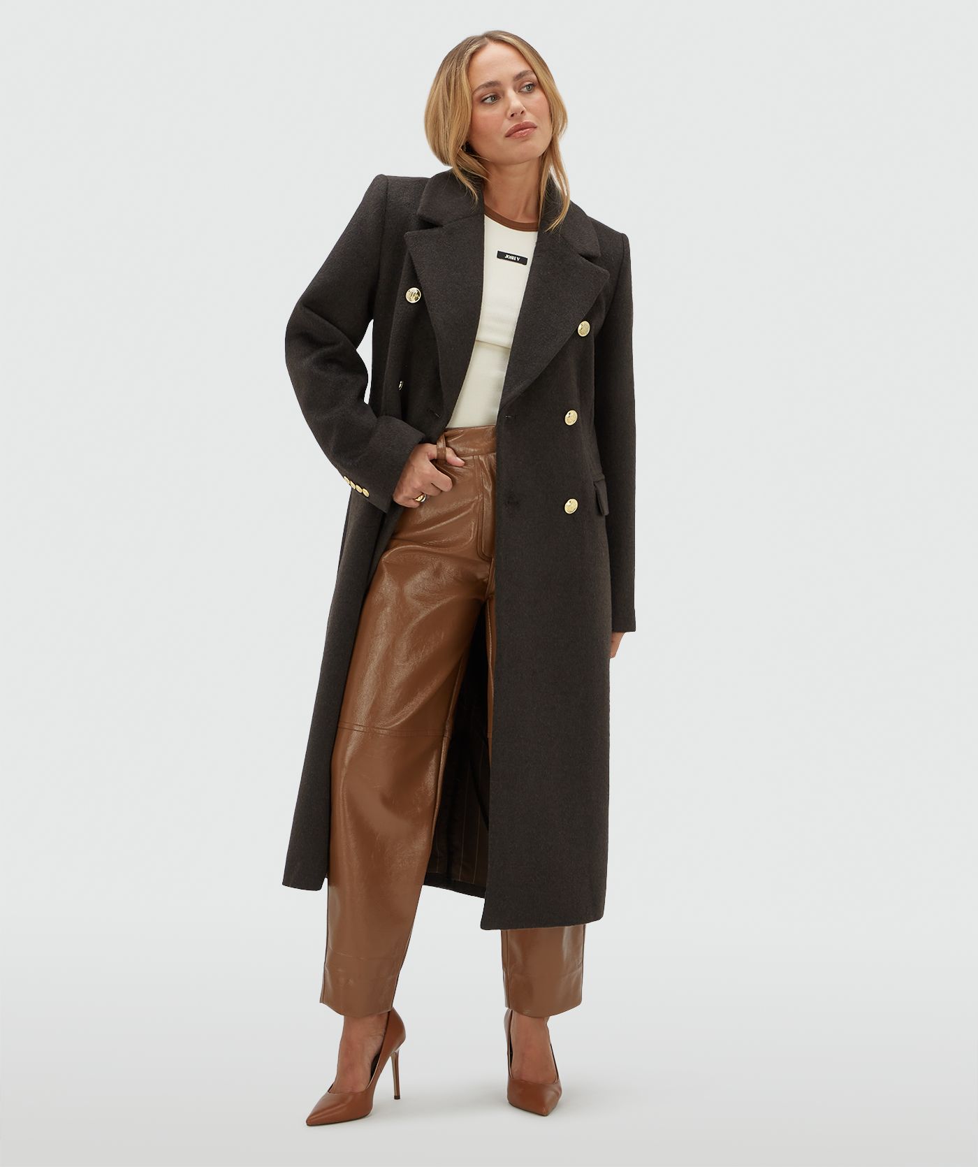 JV-REBECCA regular coat with wool
