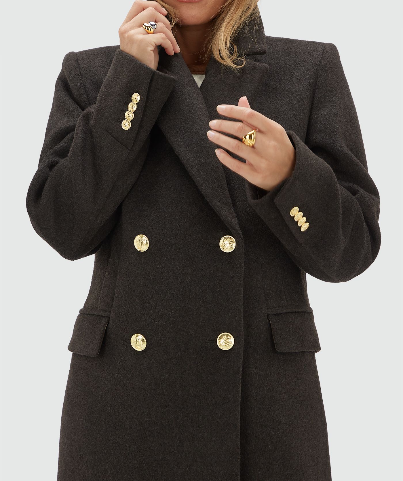 JV-REBECCA regular coat with wool