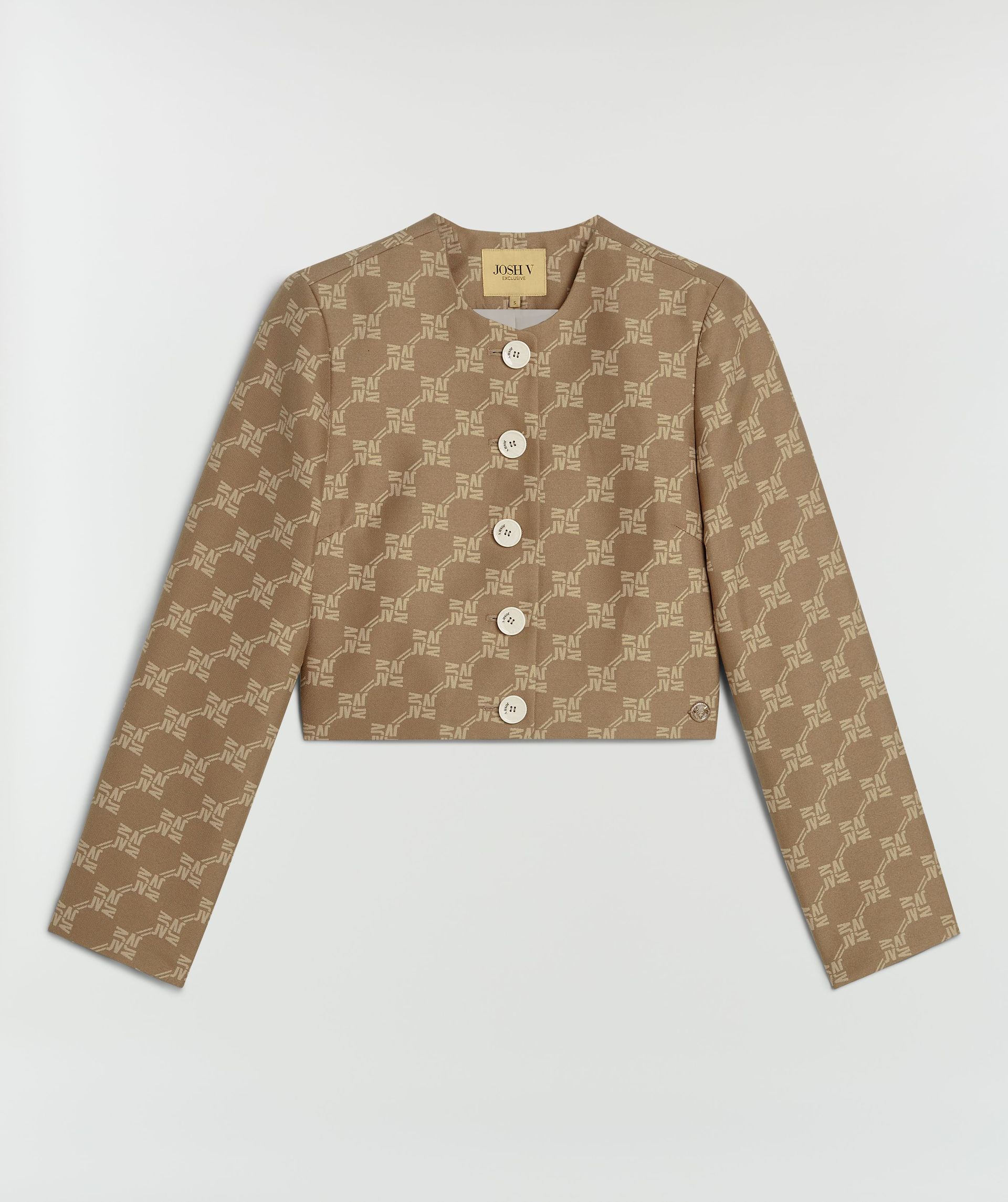 REMI cropped blazer with logo print