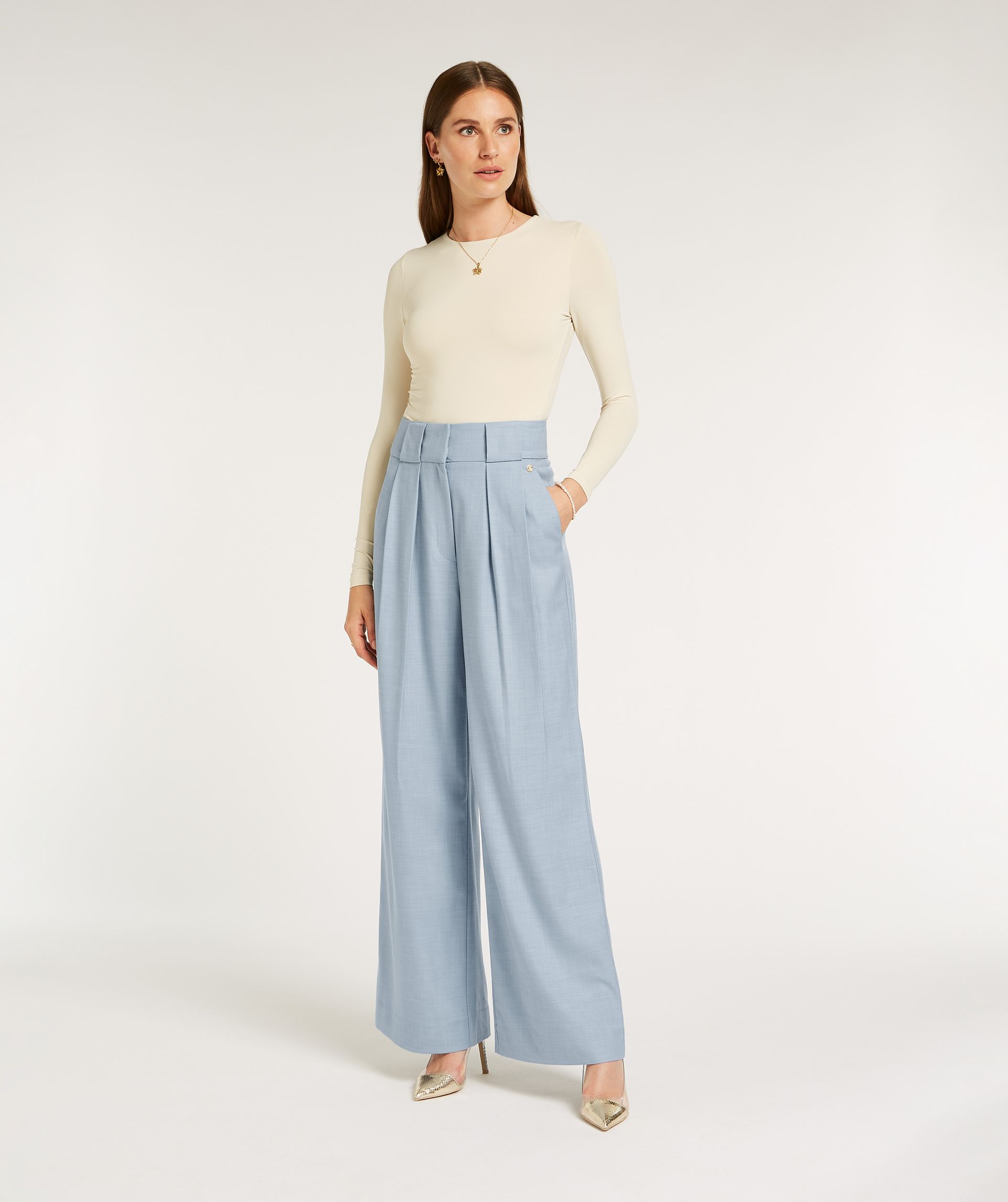 RIVKA high rise ultra wide leg Hose