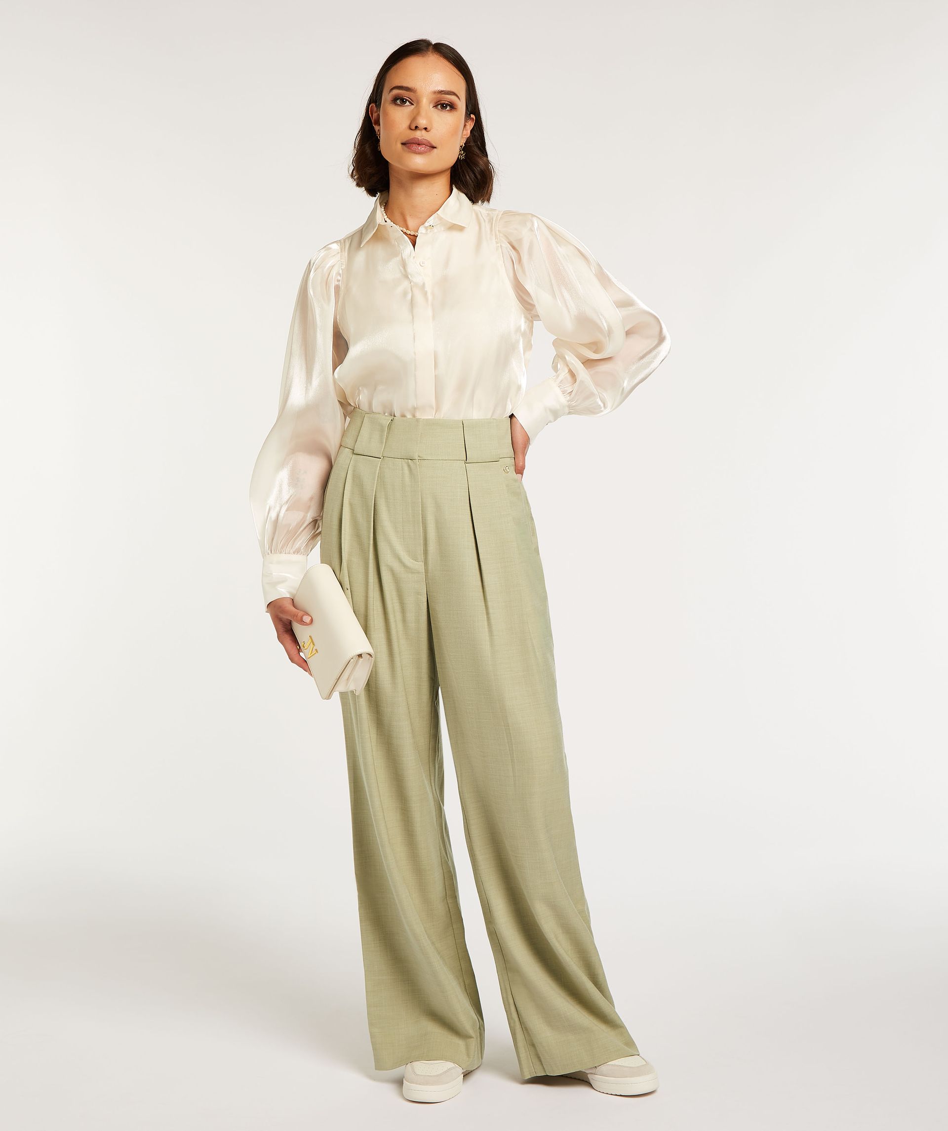 RIVKA high rise ultra wide leg pantalon