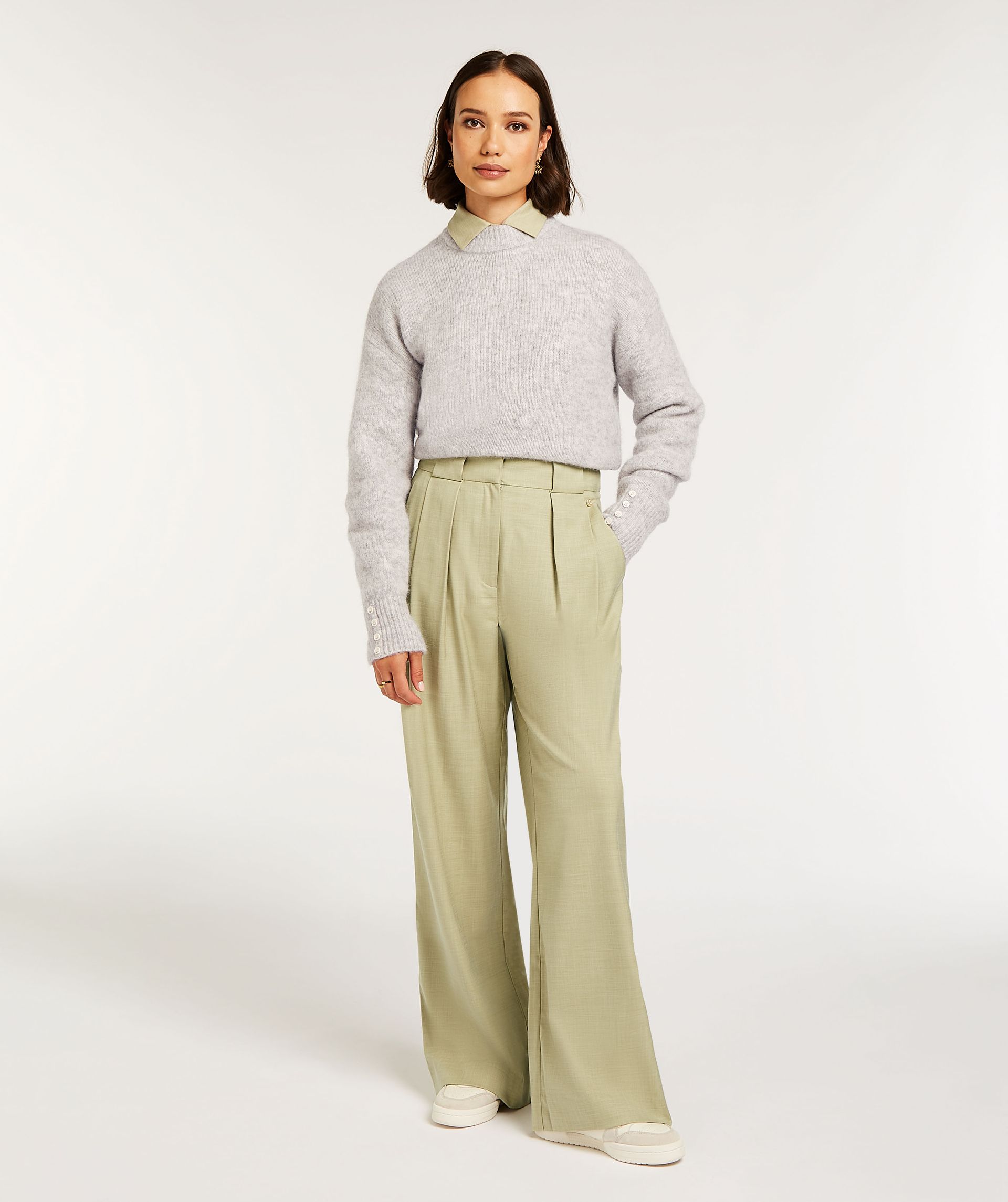 RIVKA high rise ultra wide leg pants