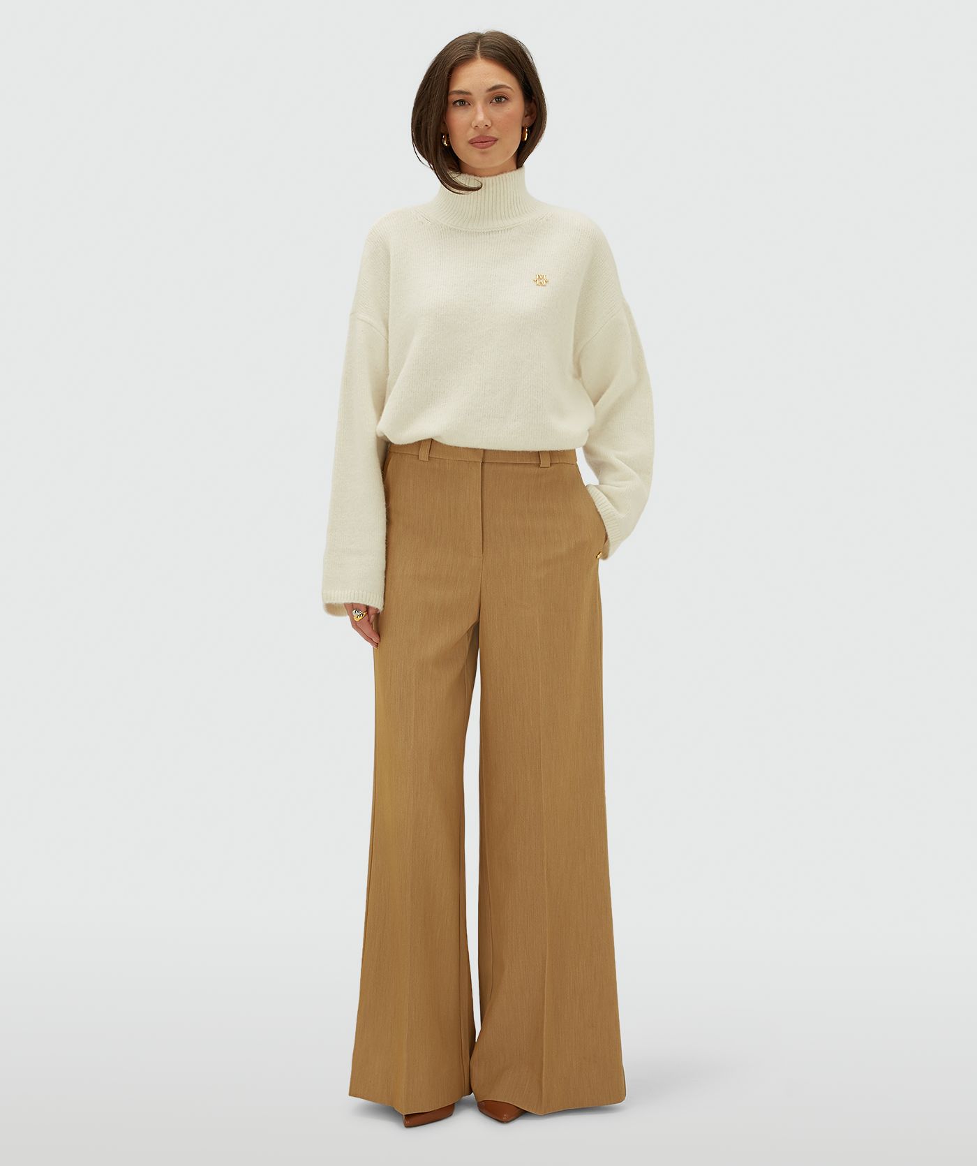 JV-ROELIEN oversized wool turtleneck sweater
