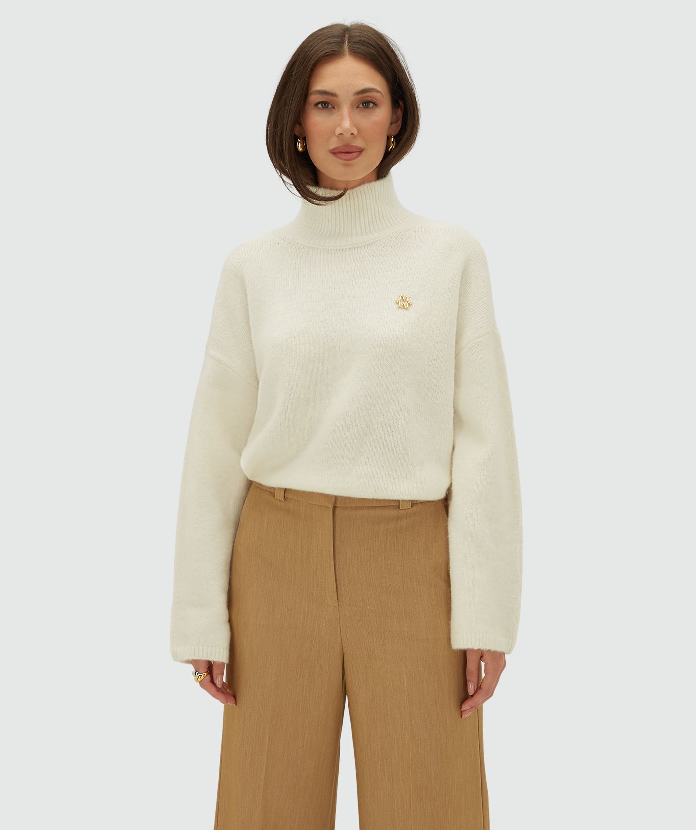 JV-ROELIEN oversized wool turtleneck sweater