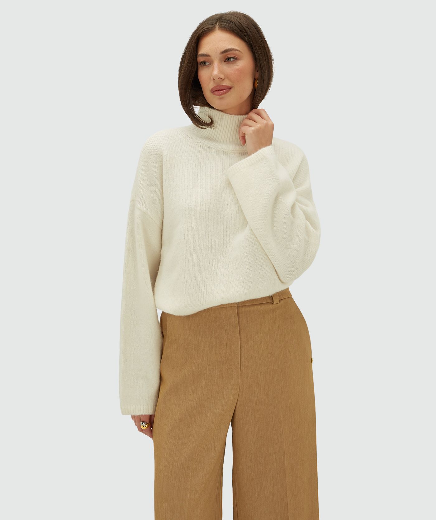 JV-ROELIEN oversized wool turtleneck sweater
