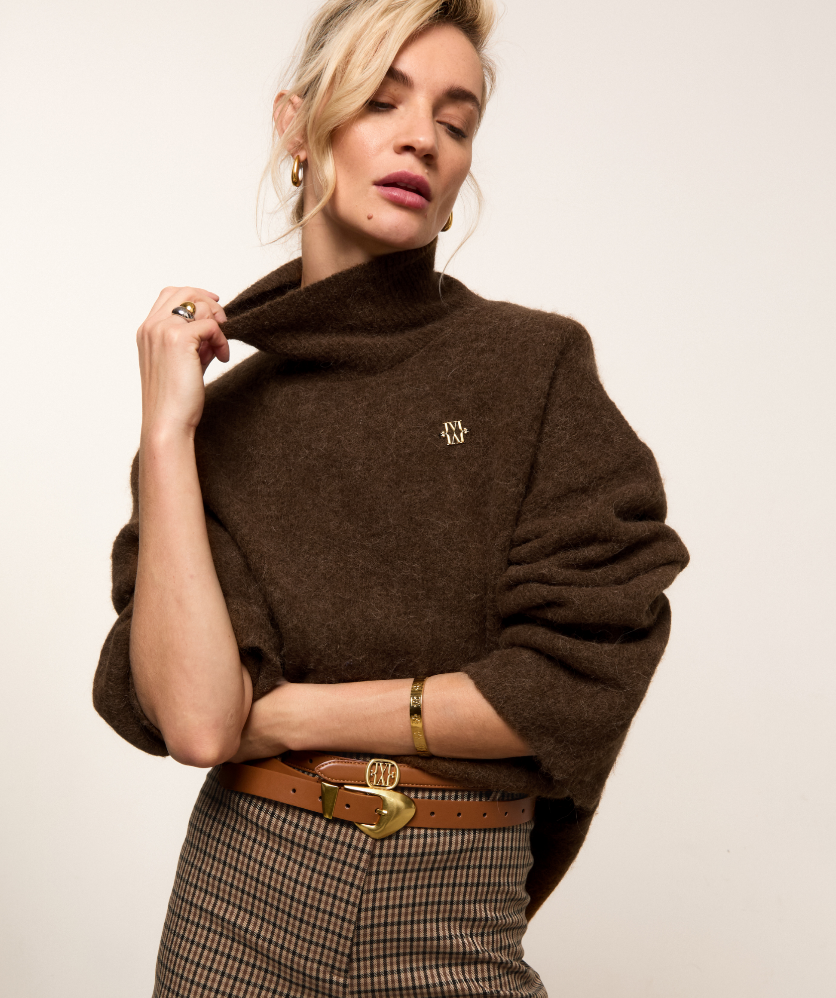 JV-ROELIEN oversized coltrui met wol