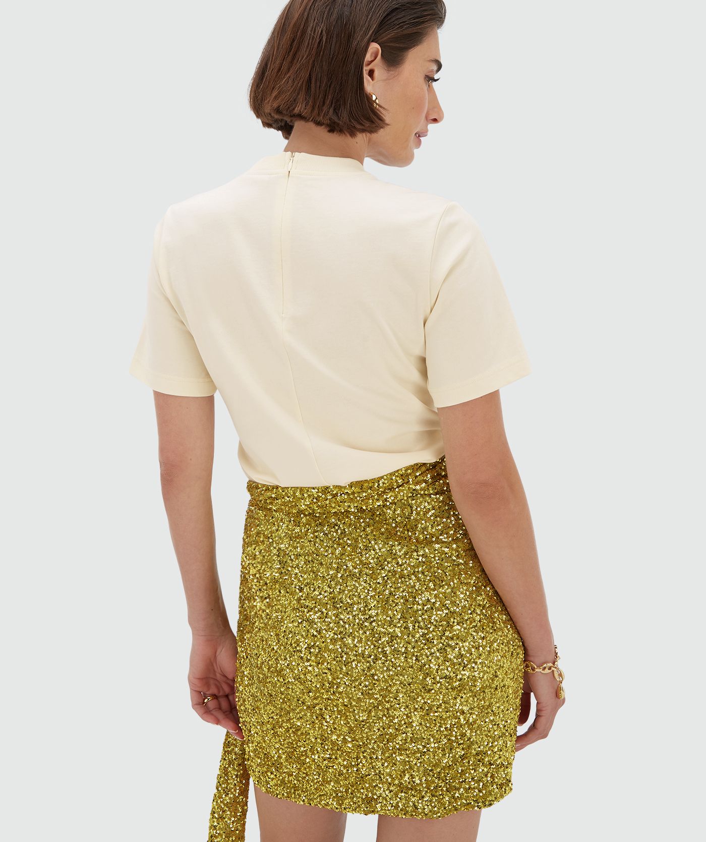 ROSINA regular fit T-shirt with rhinestones