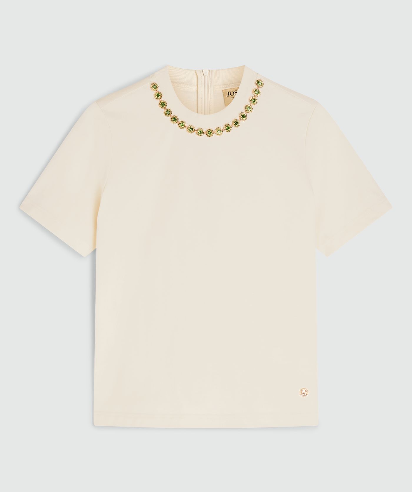 ROSINA regular fit T-shirt with rhinestones