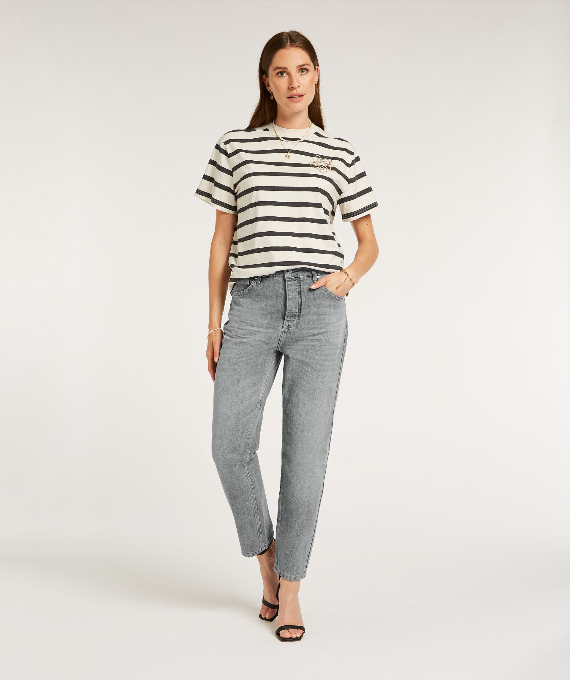 ROXY STRIPEY oversized T-shirt