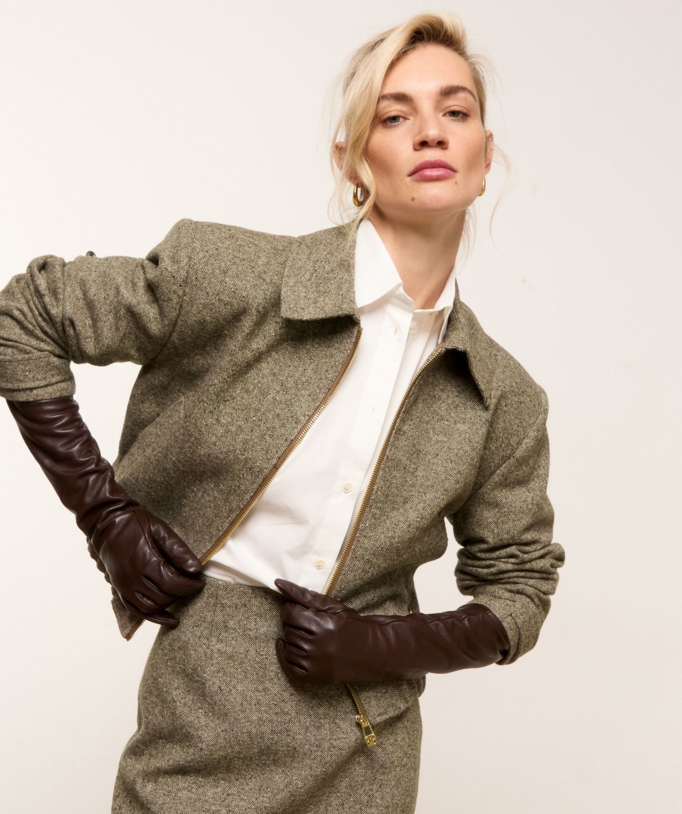 JV-SAFIRA long leather gloves