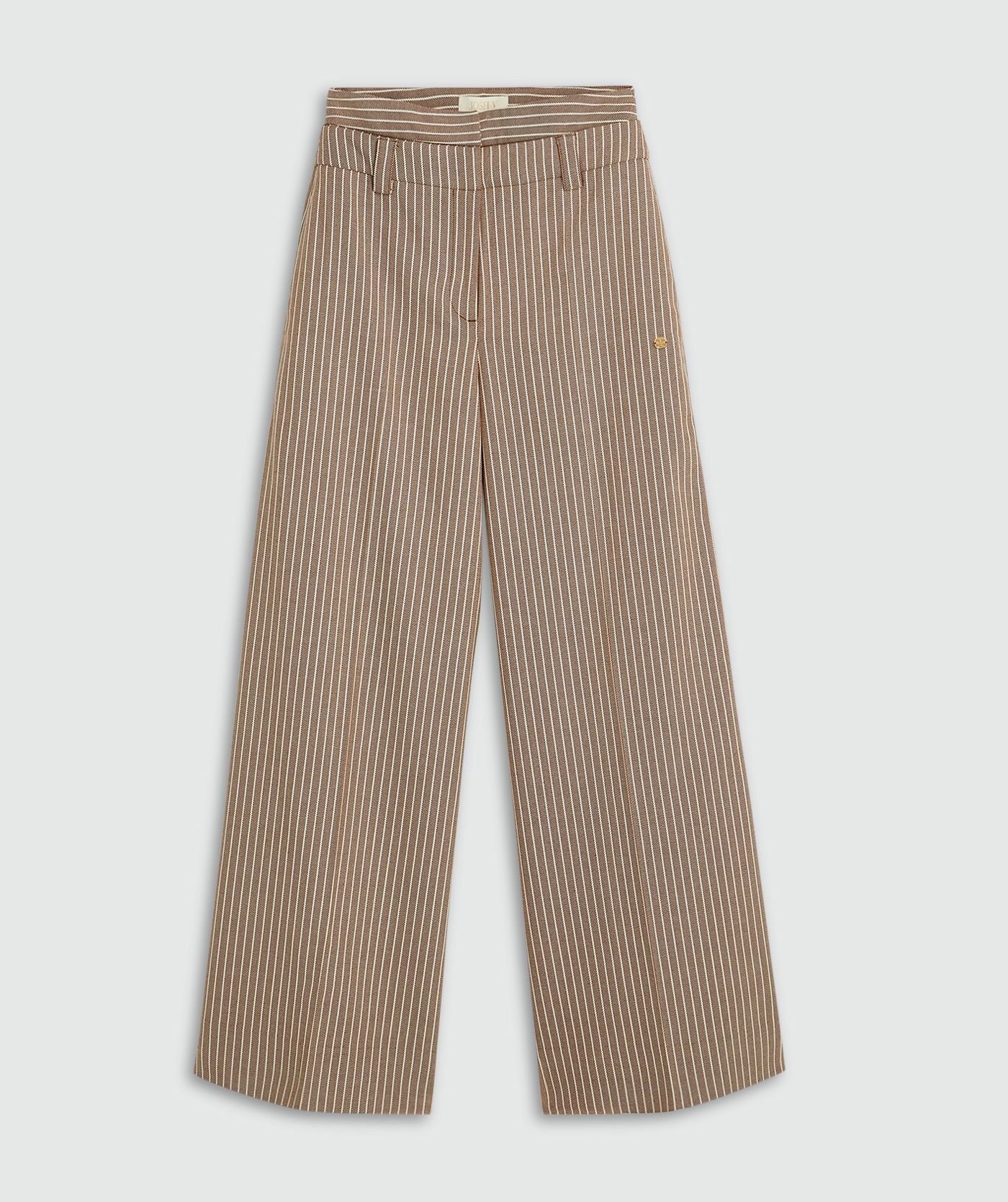 JV-SCOUT high waisted wide leg trousers with stripes