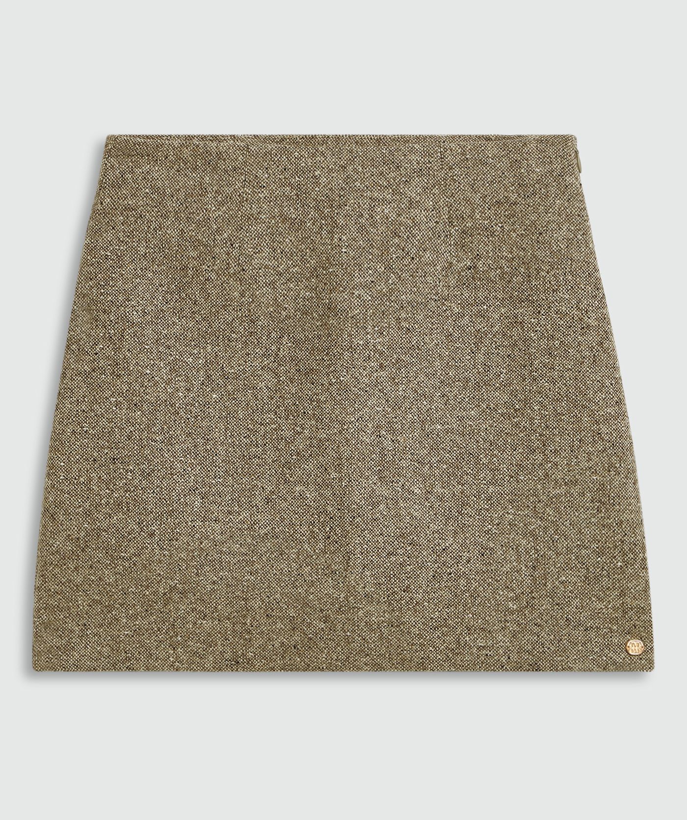JV-SELBY high-waisted wool mini skirt