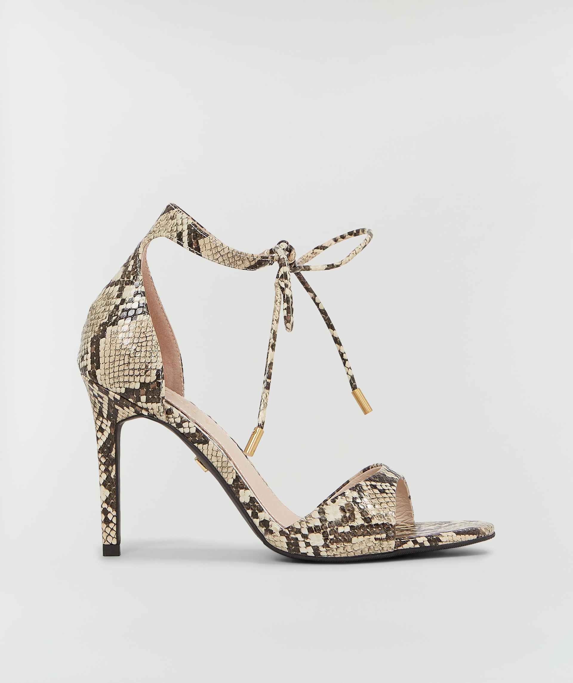 SELENE sandalettes met slangenprint