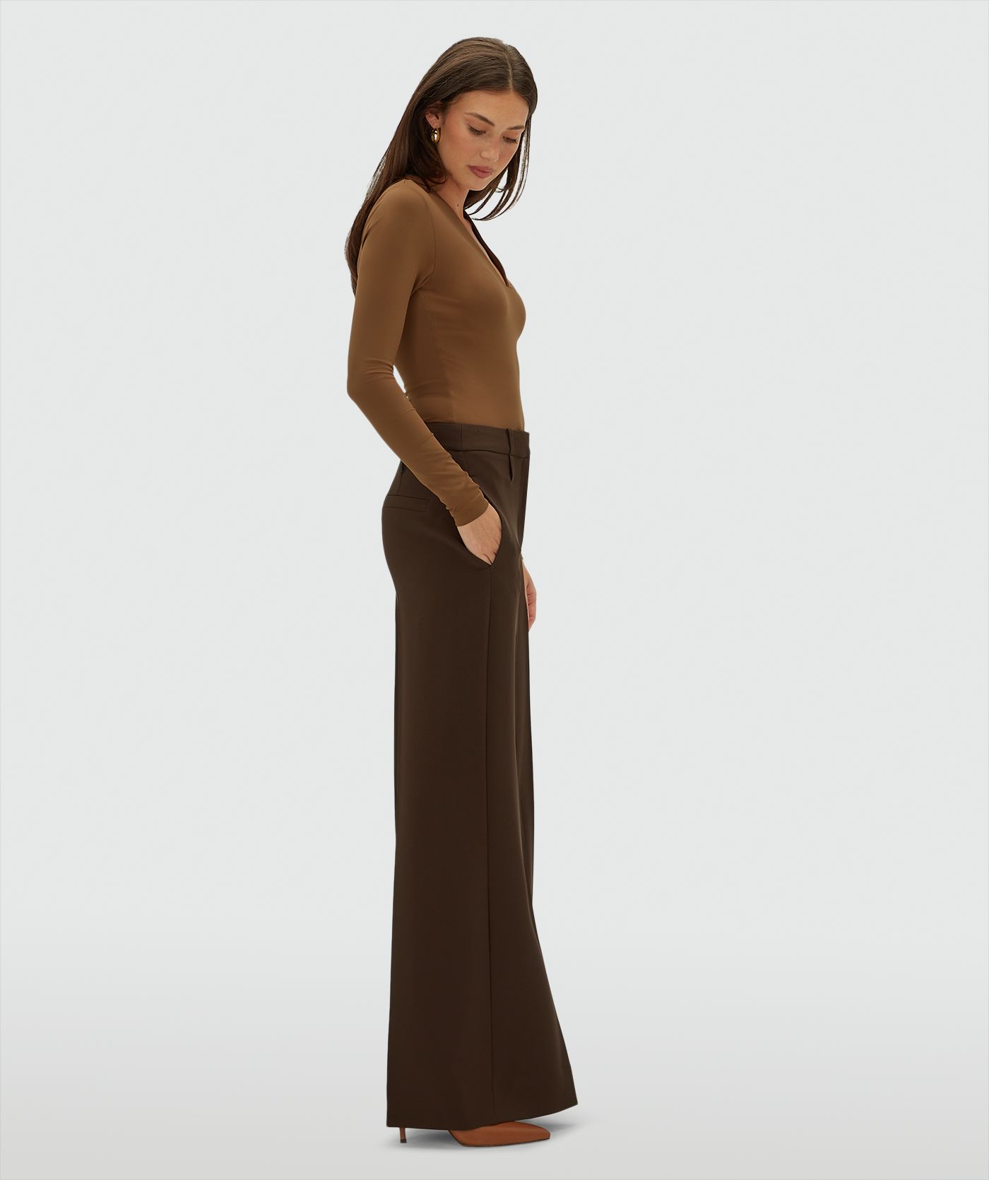 JV-SKY high-rise wide-leg trousers