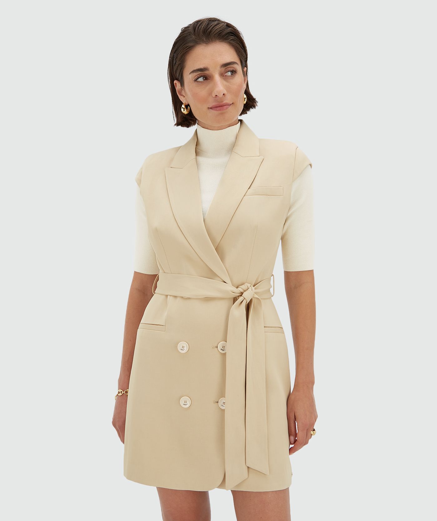 STERRIN relaxed fit blazer dress