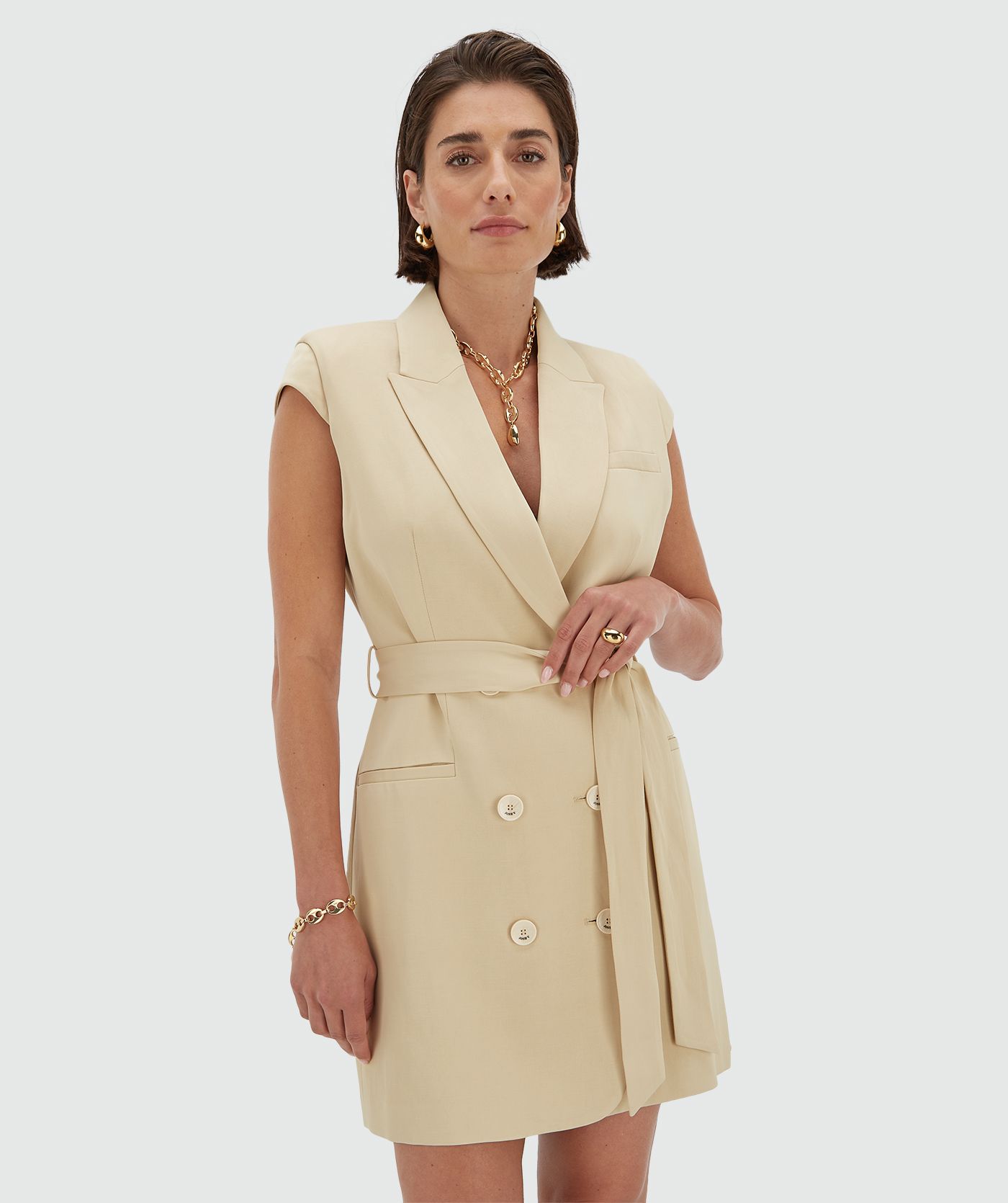 STERRIN relaxed fit blazer dress