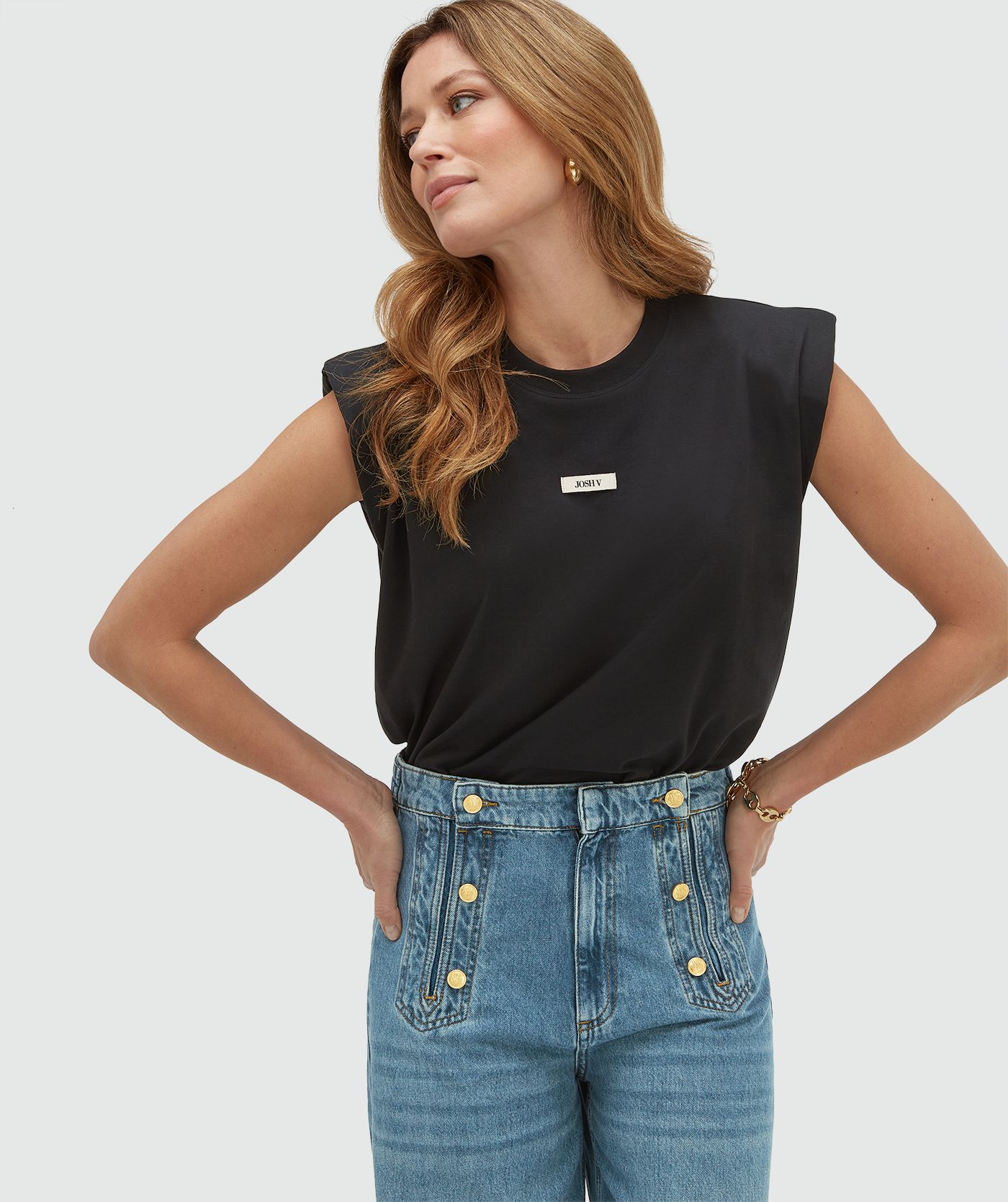 SUE T-Shirt mit Schulterpolster