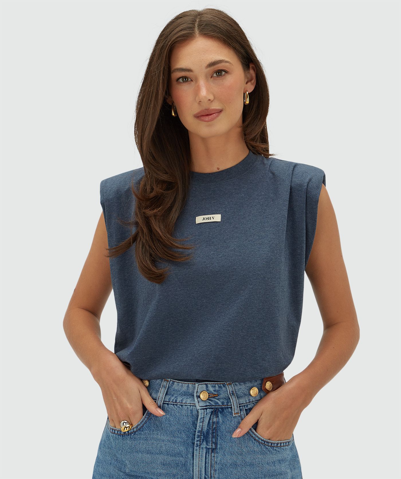 JV-SUE regular fit T-shirt met logo