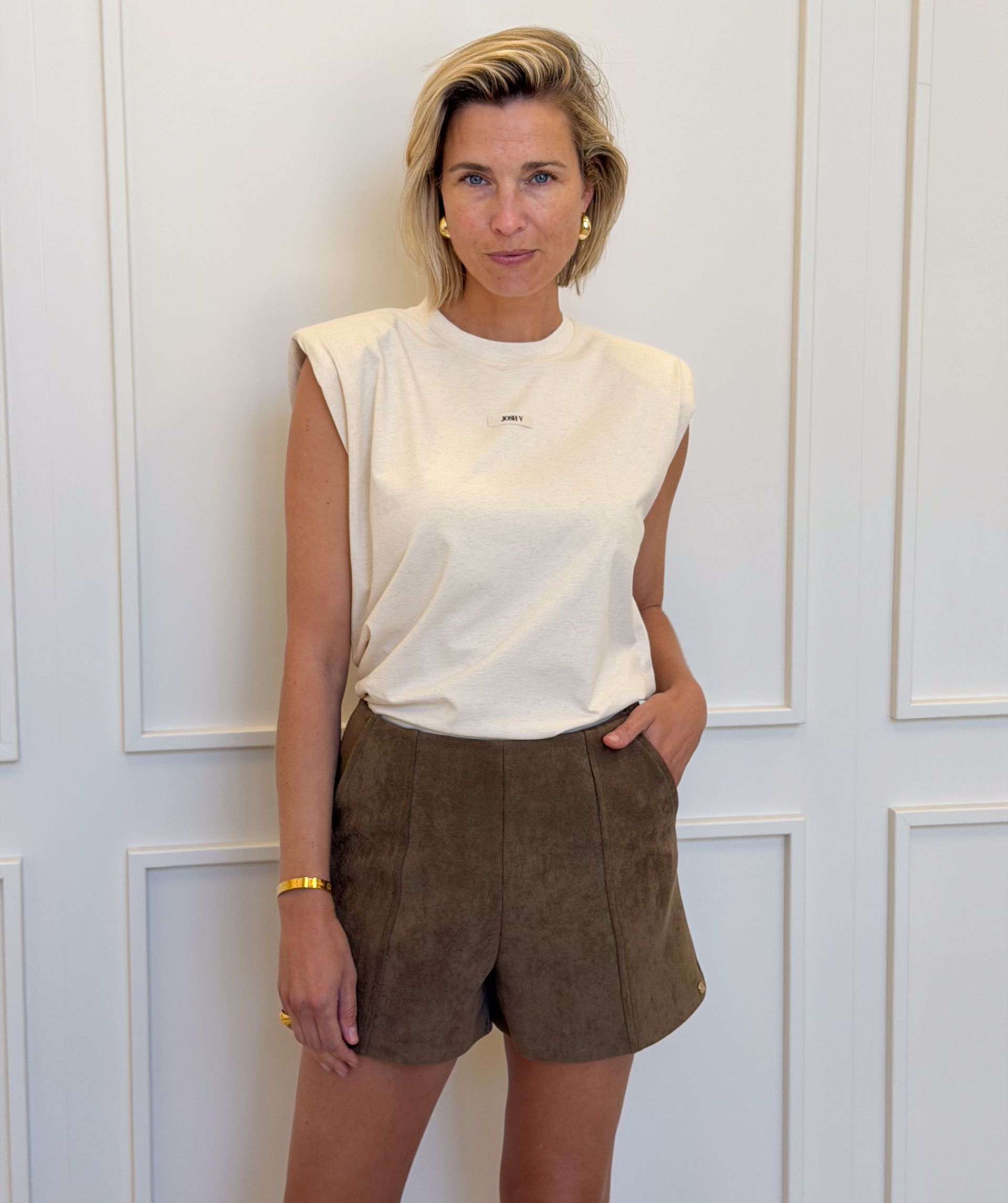 JV-SUE T-shirt met schoudervulling