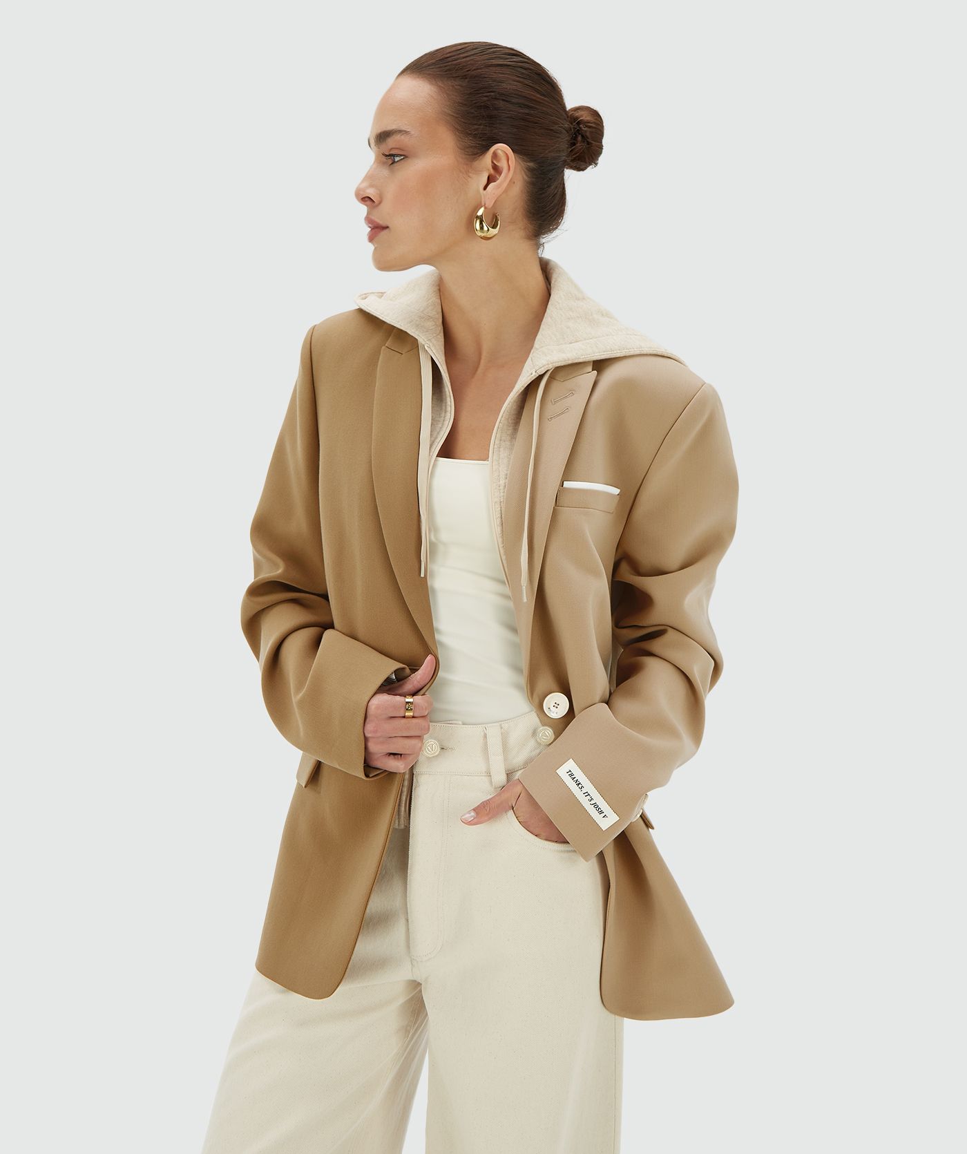 SUUS HOODIE oversized two-tone blazer