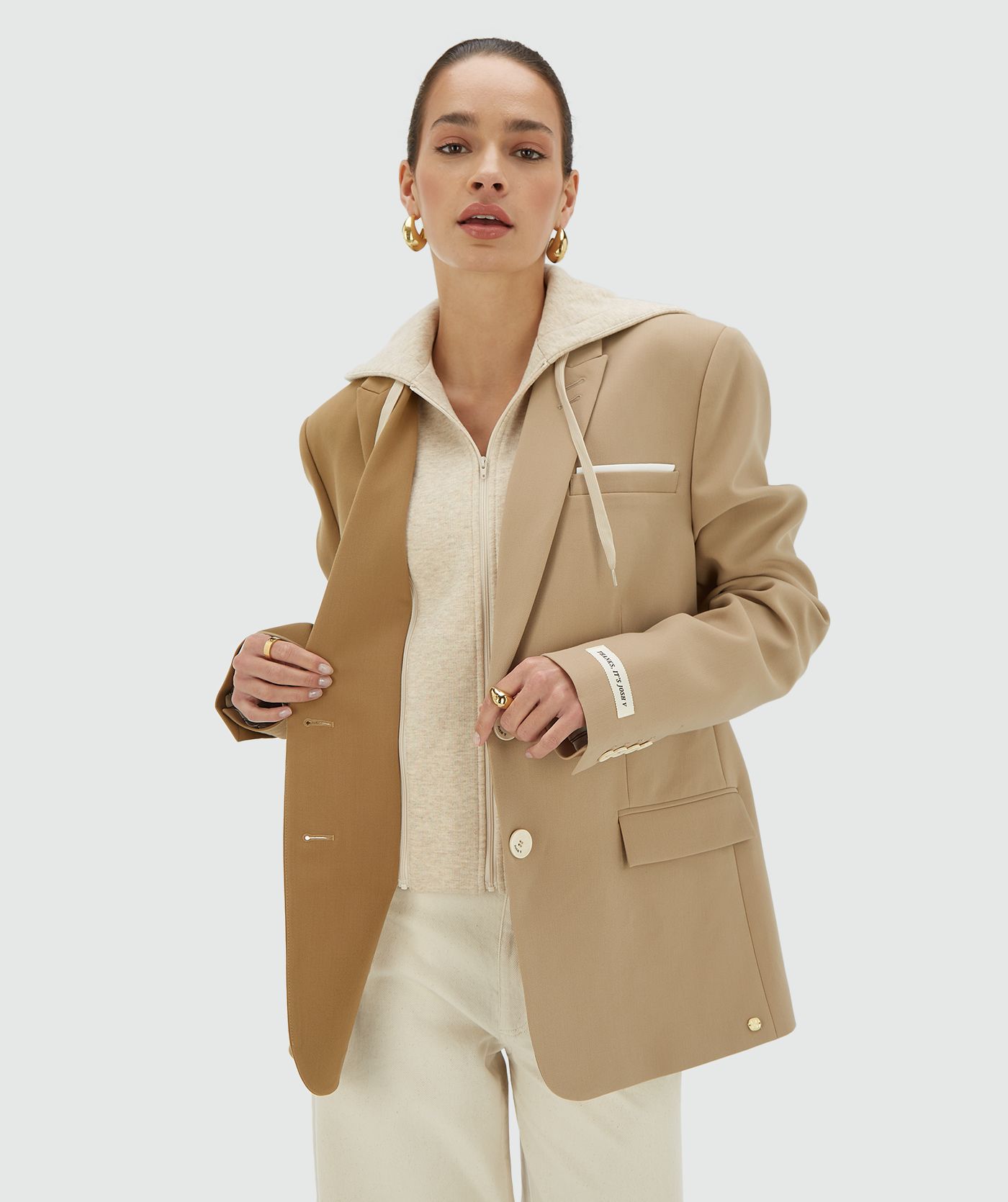 SUUS HOODIE oversized two-tone blazer