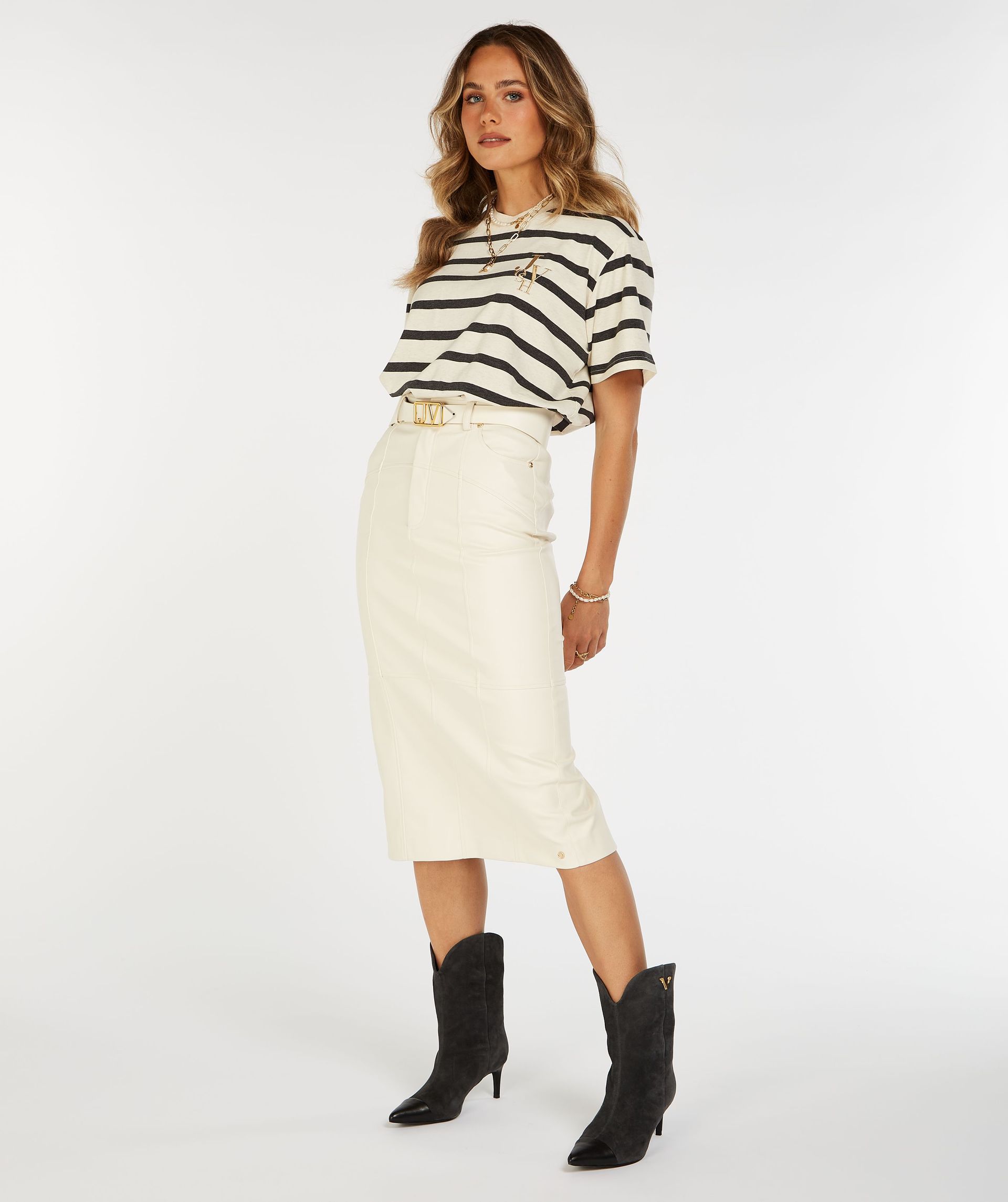 TEDDY STRIPE LETTERS T-shirt