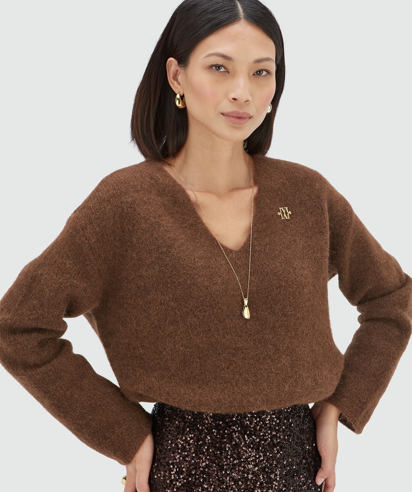 TIMBER oversized trui met merinowol