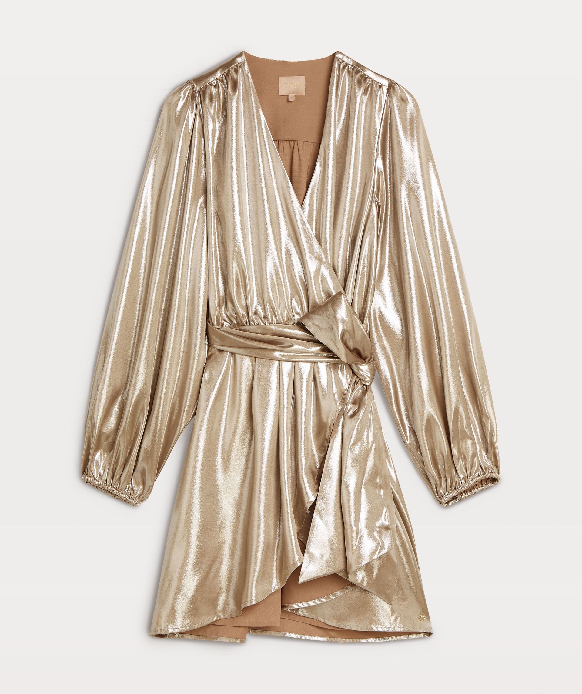 TRINA regular fit overslagjurk met glitter