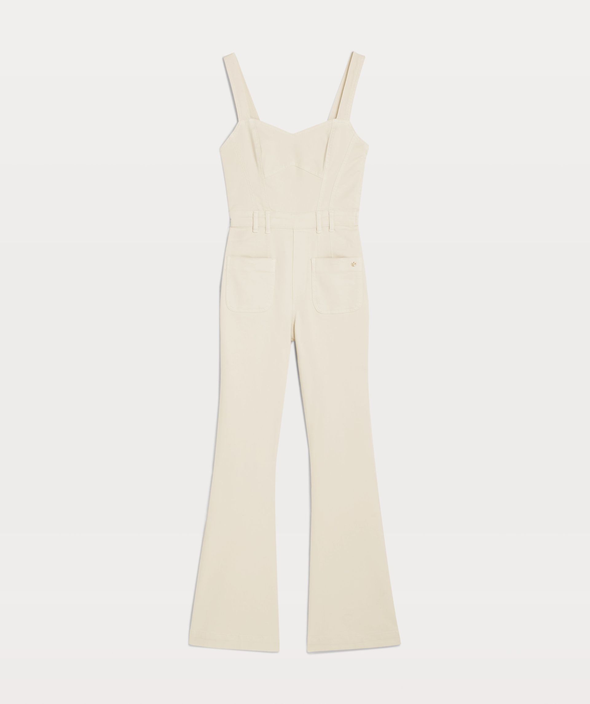 商品画像：White Woven Cross Neck Detail Wide Leg Jumpsuit | Jumpsuits 3